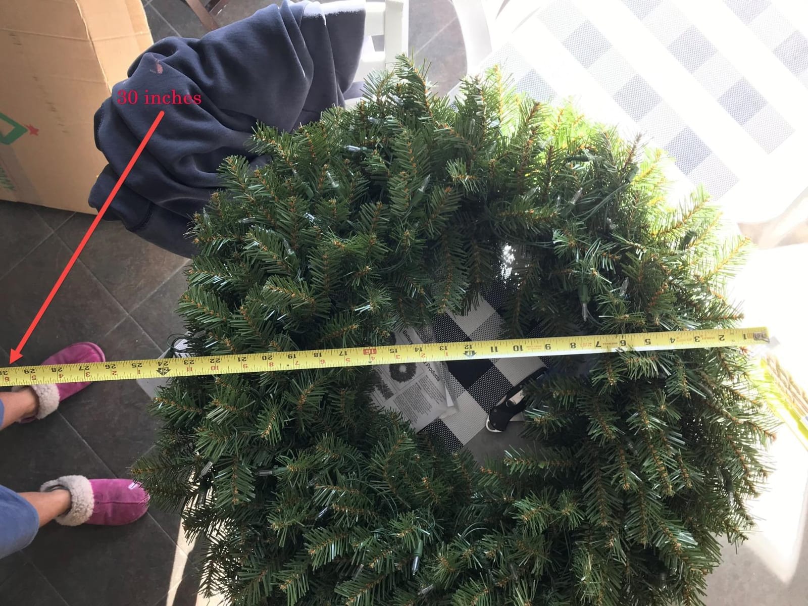 National Tree Company 24in Pre-Lit Norwood Fir Artificial Christmas Wreath customer photo 1