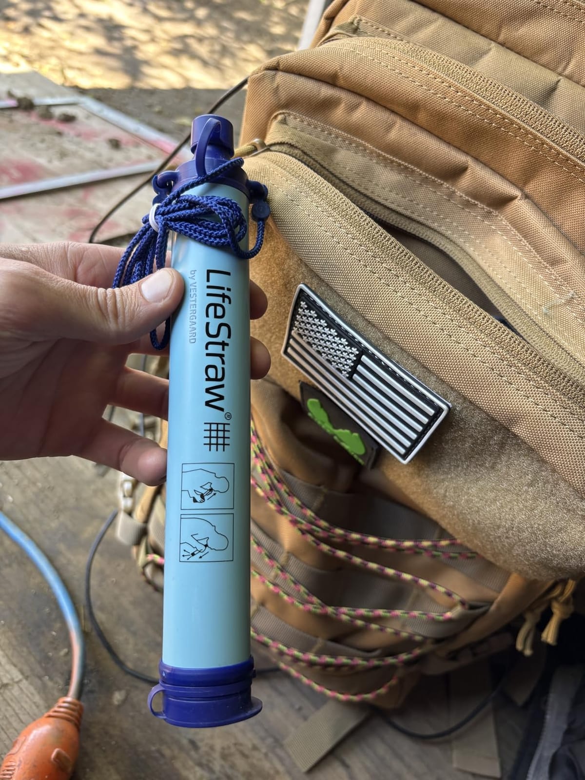 LifeStraw Personal Water Filter for Hiking, Travel and Emergency, Blue, 1PK customer photo 2