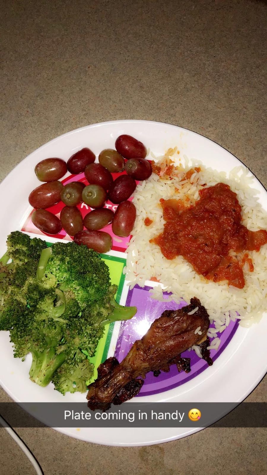 Health Beet Choose MyPlate Portion Control Plate – 4 Flat Sections for Fruits Grain Vegetable Protein - Dishwasher & Microwave Safe Visually Sectioned Plates for Health Education - (1-Pack) customer photo 2