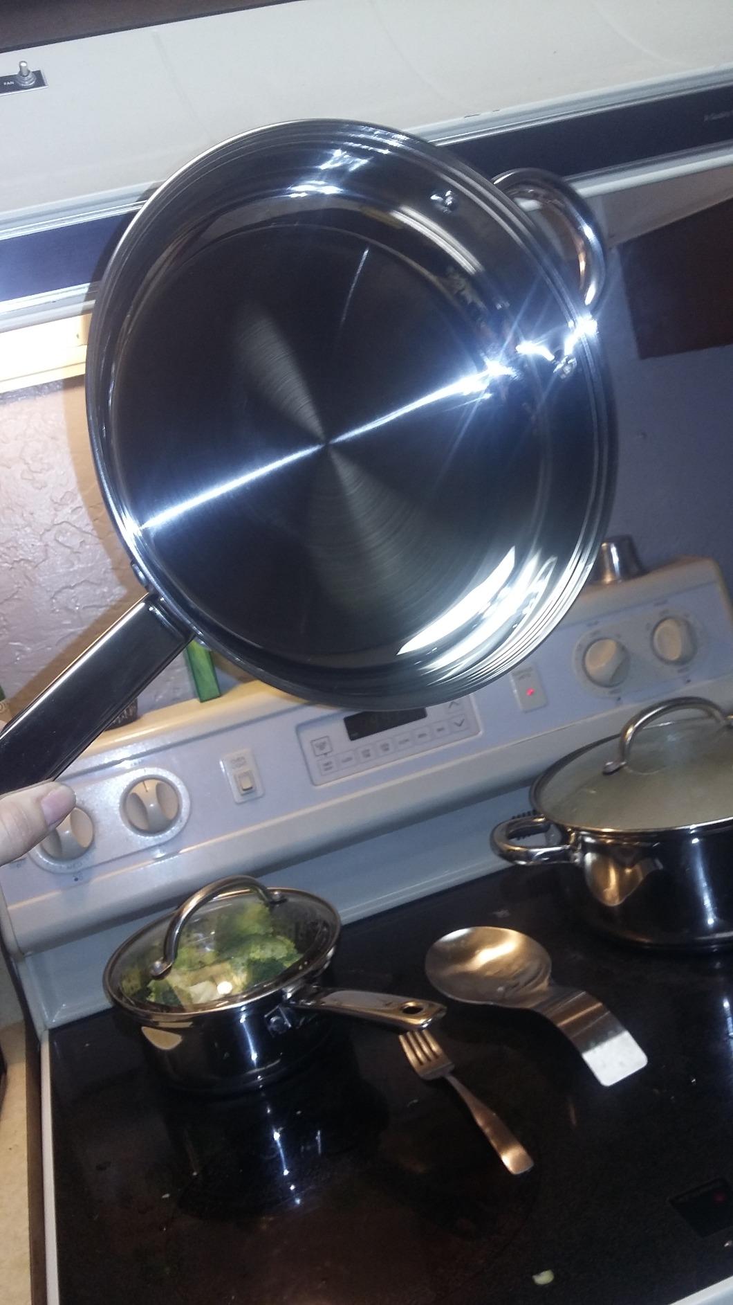 Cook N Home Kitchen Cookware Sets, 12-Piece Basic Stainless Steel Pots and Pans, Silver customer photo 1