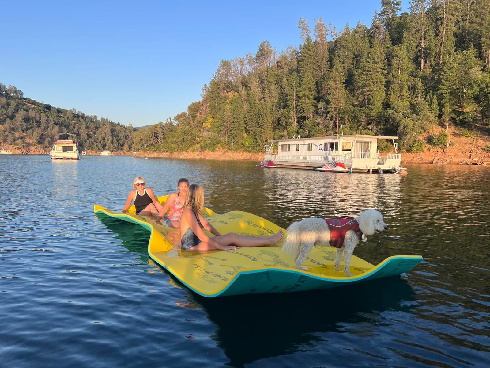 Aqua Lily Pad Original Floating Water Mat Island Float Layer FlexCore Green/Yellow Foam Raft, Made in The USA customer photo 1
