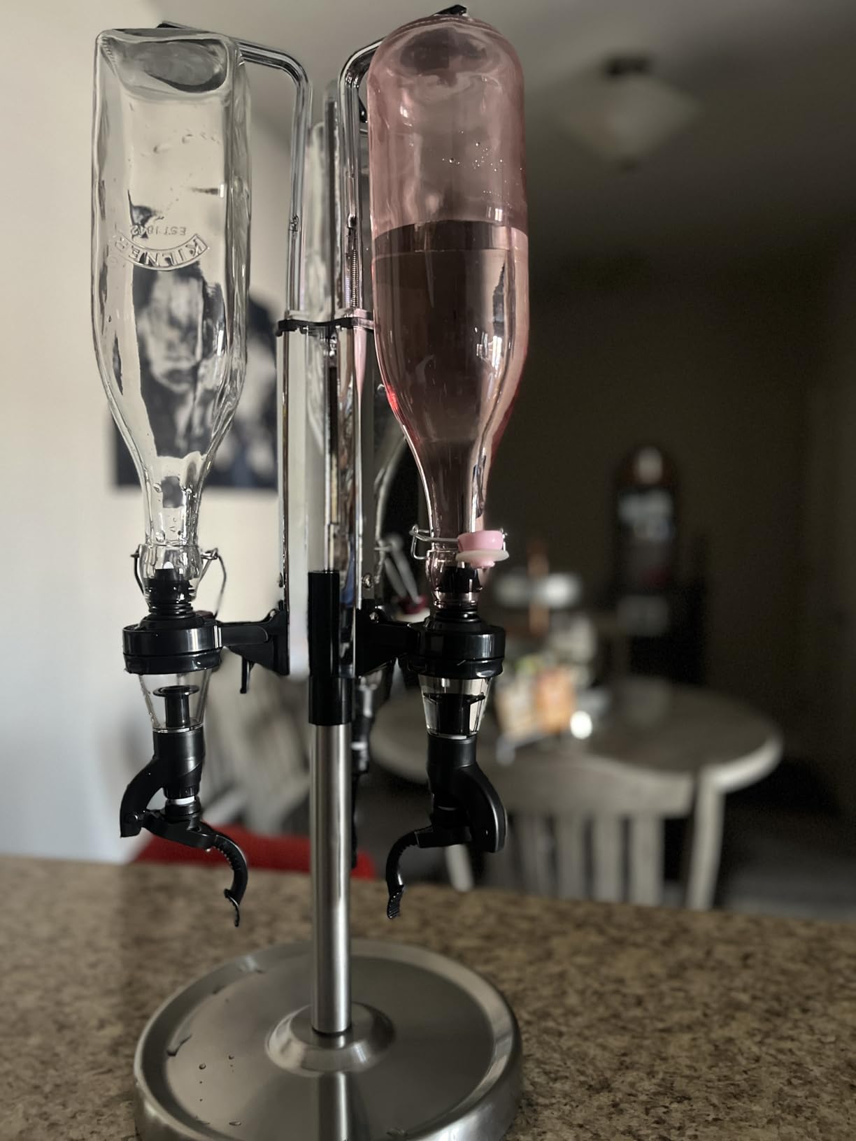 OGGI Professional 3-Bottle Revolving Liquor Dispenser, Stainless Steel customer photo 2