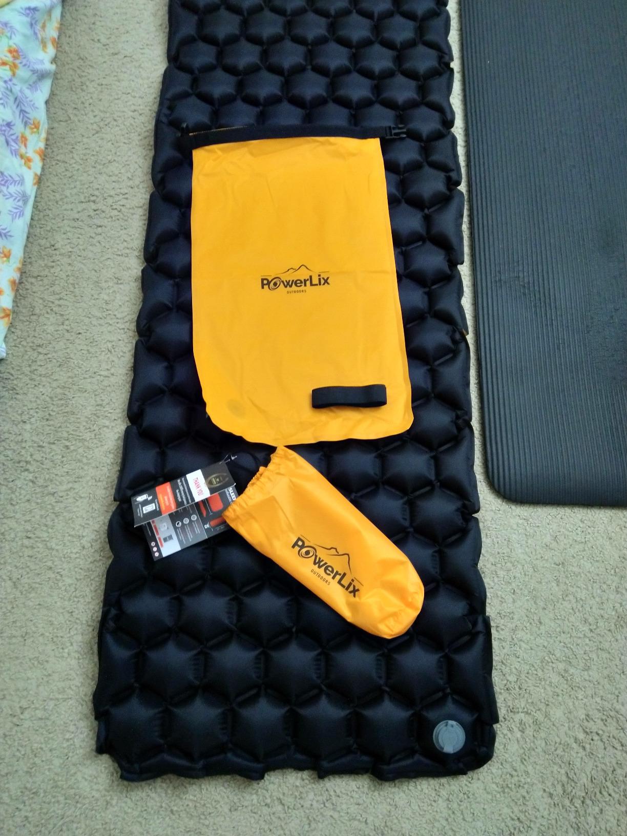 POWERLIX Ultralight Inflatable Camping Sleeping Pad - Camping Mattress for Backpacking, Hiking, Compact Lightweight Sleeping Mat for Camping, Inflation Bag/Repair Kit Included customer photo 1