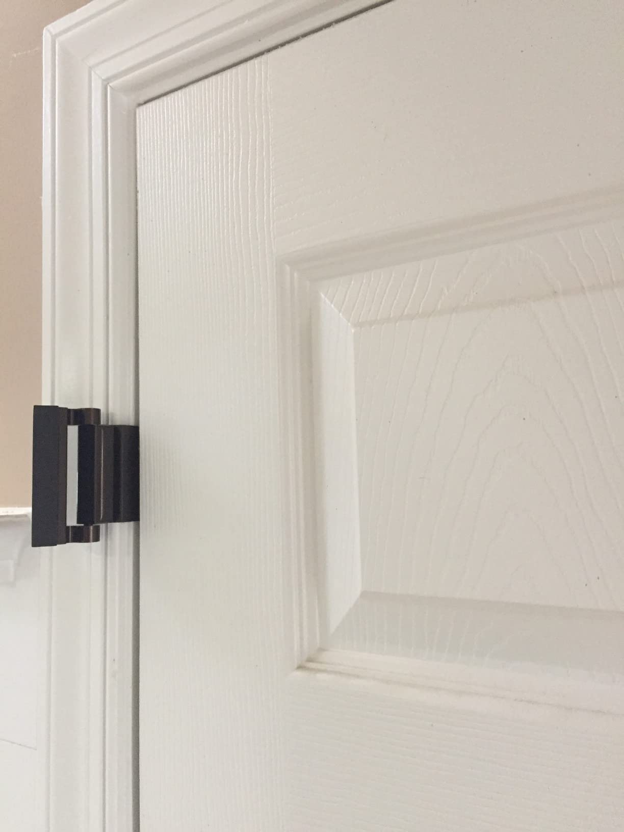 Prime-Line U 10827 Door Reinforcement Lock - Add Extra, High Security to your Home and Prevent Unauthorized Entry - 3 In. Stop, Aluminum Construction, Satin Nickel (Single Pack) customer photo 2