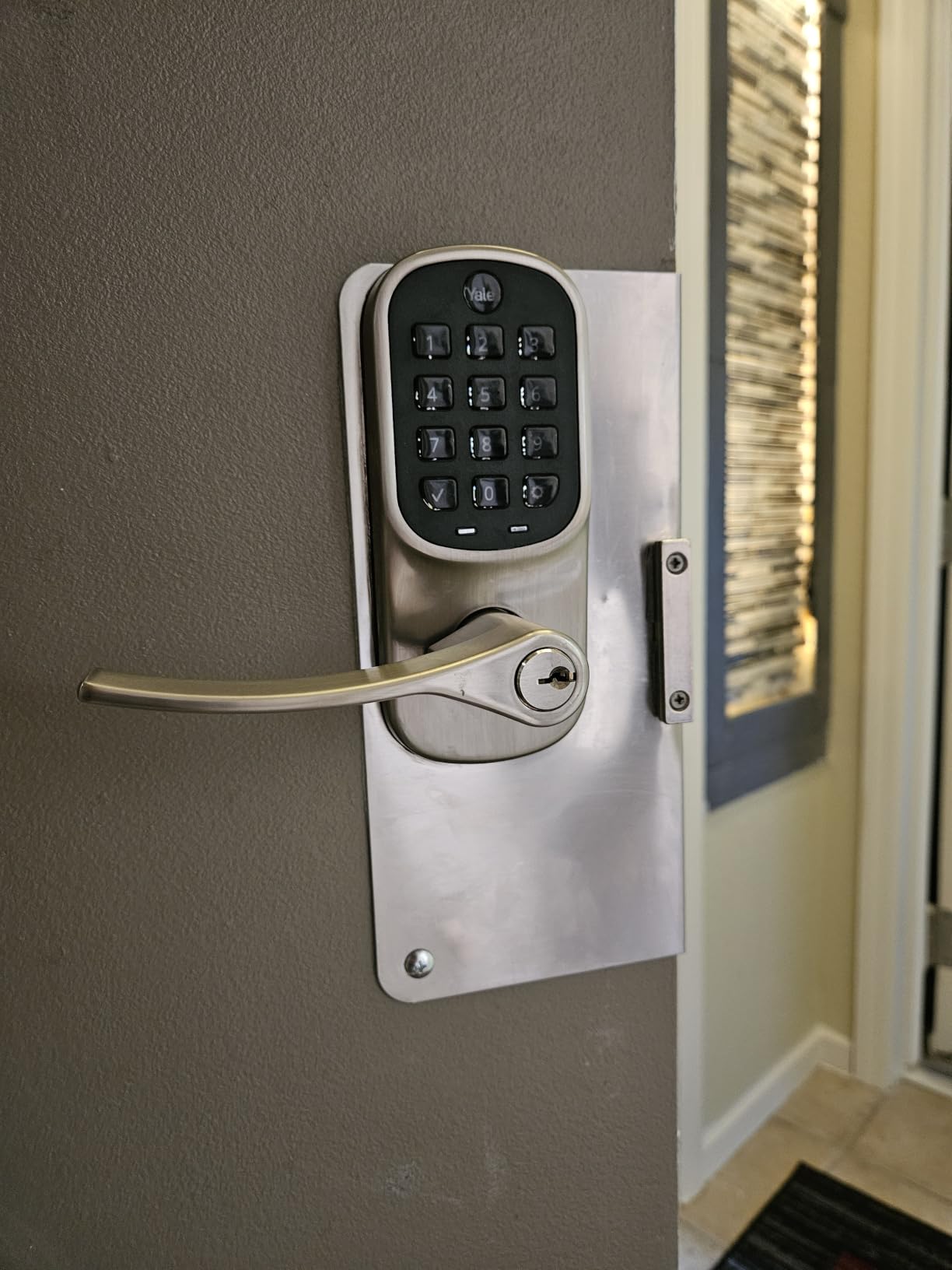 Prime-Line U 9552 Stainless Steel Lock and Door Reinforcement Plate for 1-3/4 In. Thick Doors, Stainless Steel Finish (Single Pack) customer photo 2