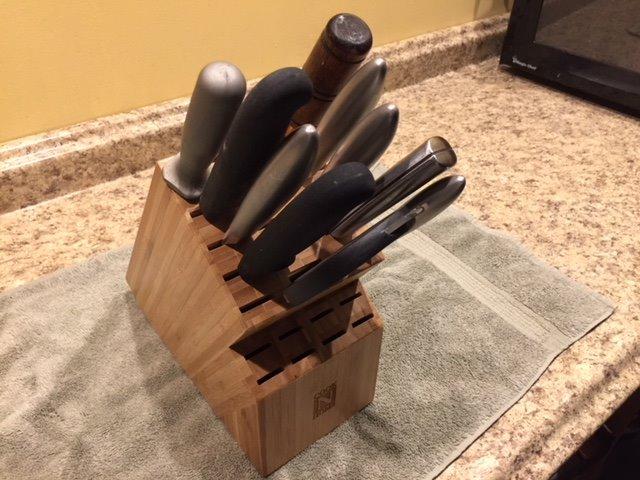 Cook N Home Bamboo Knife Block 20-Slot Universal Knife Holder Countertop customer photo 2