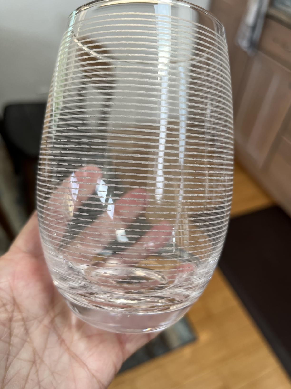 Mikasa Cheers Stemless Wine Glasses, Set of 4, 17-Ounce Clear Glasses, Durable and Elegant, Perfect for Red or White Wine, Dishwasher Safe customer photo 1