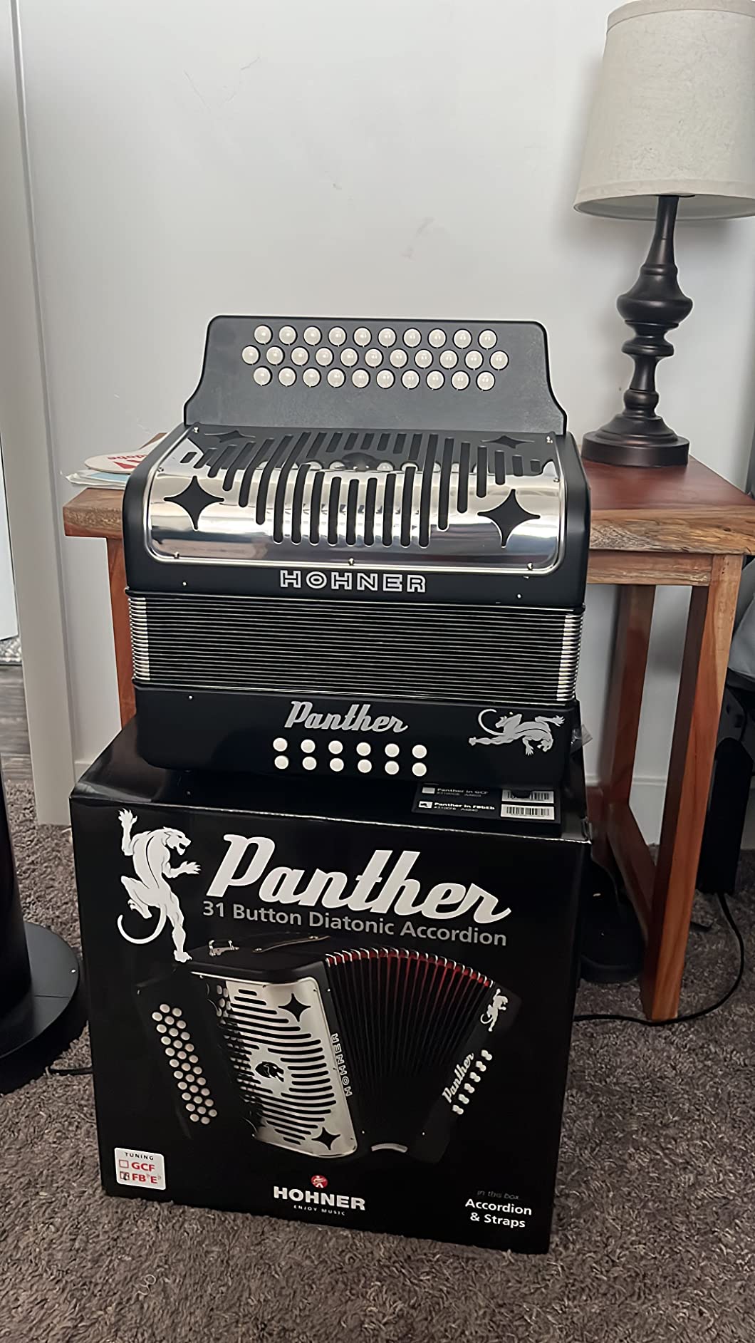 Hohner Panther Diatonic ACCORDION FBbEb customer photo 1