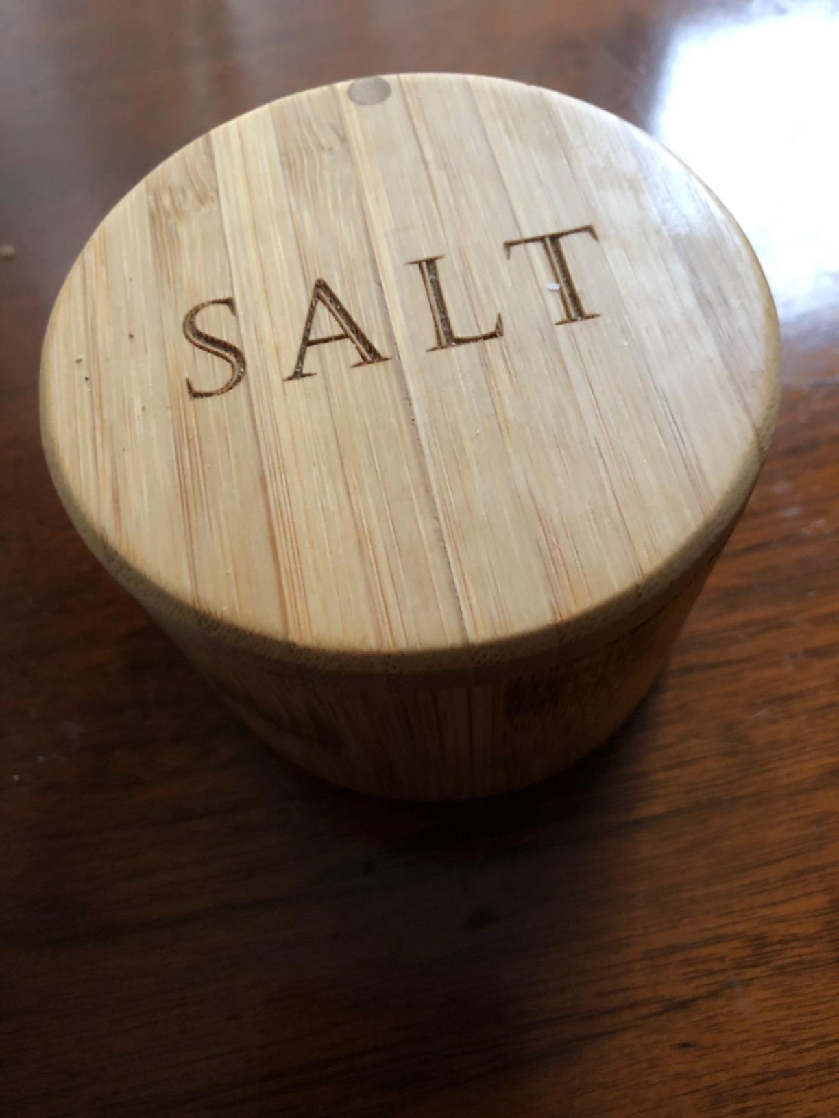 Totally Bamboo Salt Cellar with Swivel Lid, Salt Container for Countertop customer photo 2
