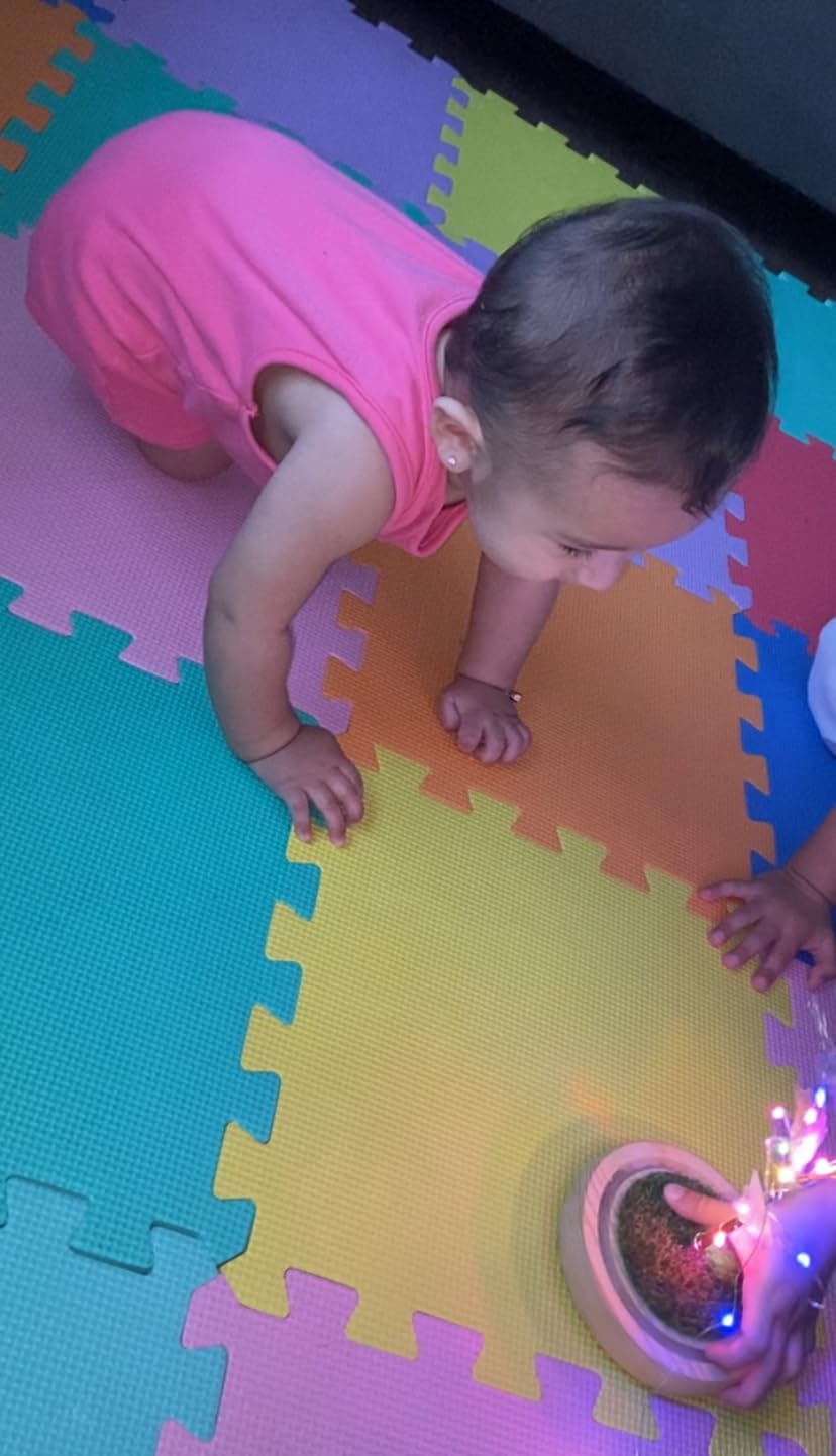 ProSource Play Mat, Soft Foam Floor Tiles for Kids, Interlocking EVA Panels for Playpen Use, Crawling Development Surface, Safe Non-Toxic Toddler Flooring, 36 Tiles, Multicolor customer photo 1