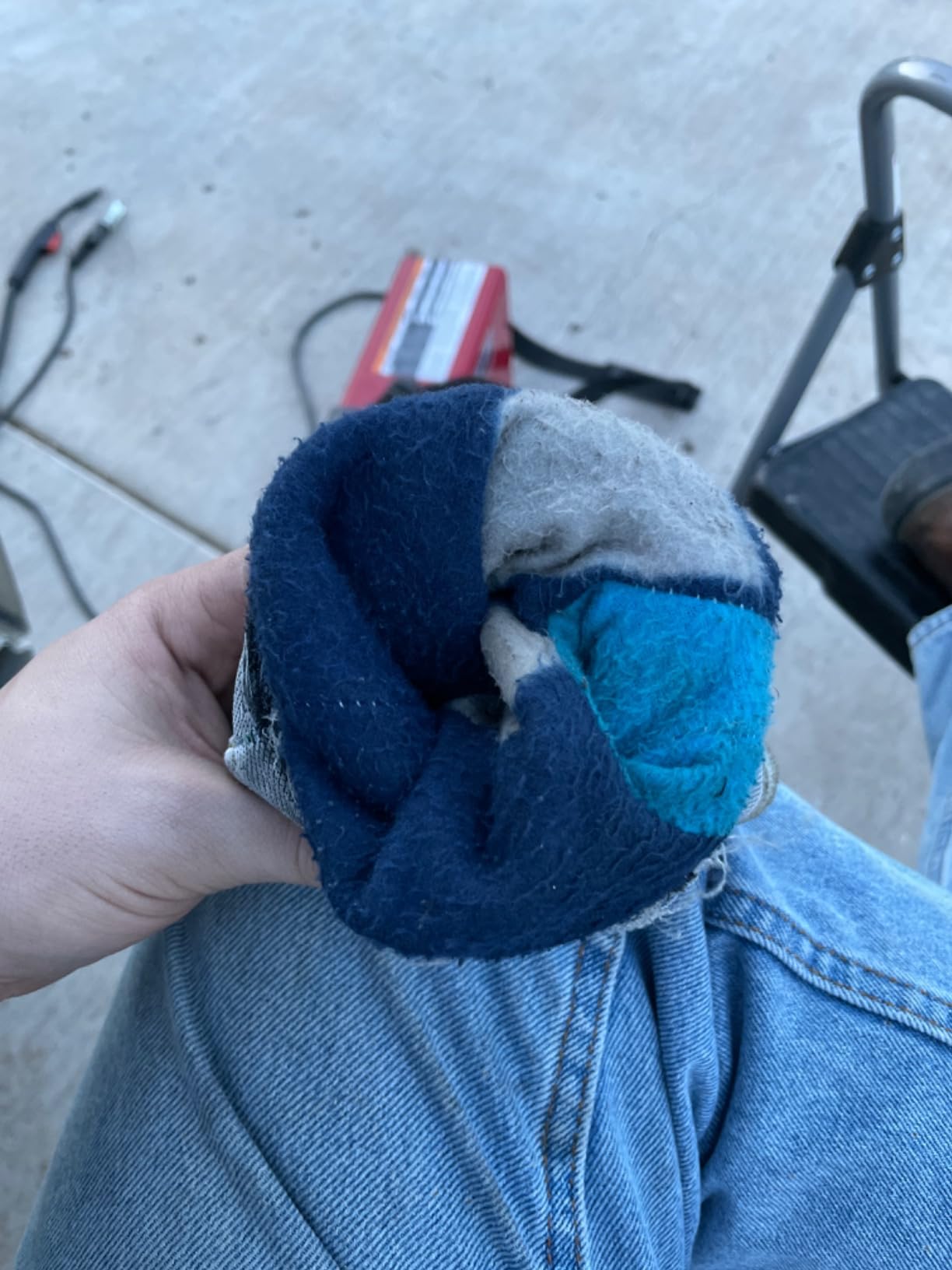 Lincoln Electric Leather Welding Gloves KH641, Premium Heat Protection, Commercial Quality, Cotton Lined, Gauntlet Cuff, Grey customer photo 2