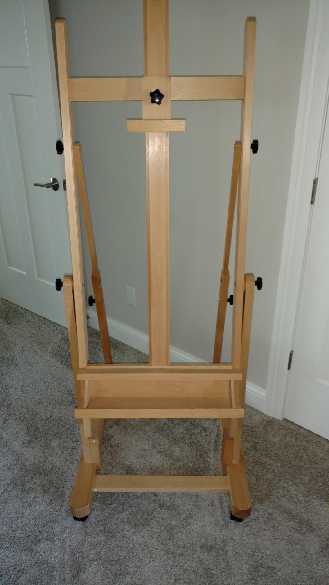U.S. Art Supply Heavy Duty Extra Large Adjustable Wood H-Frame Easel customer photo 1