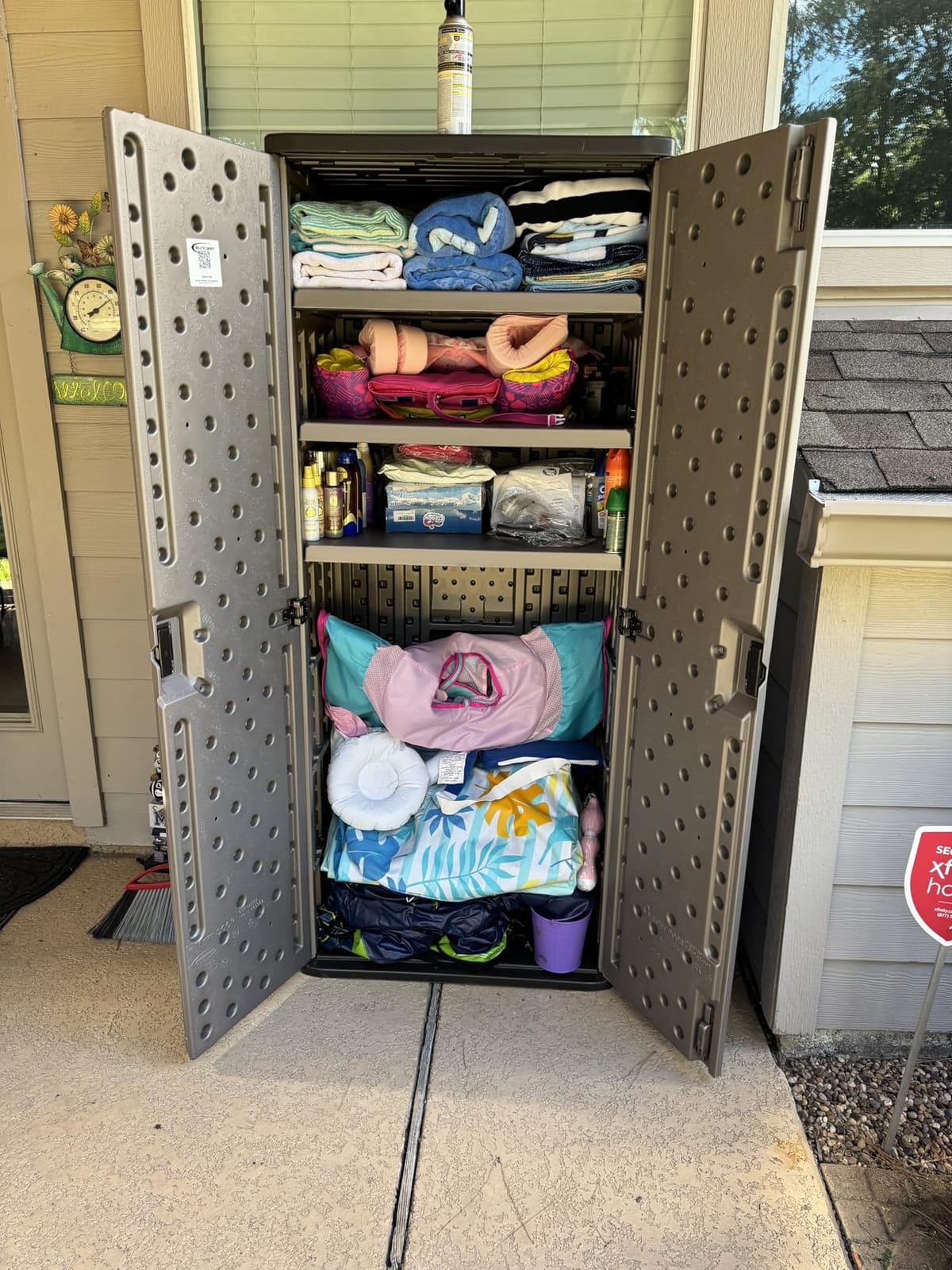 Suncast Tall Storage Cabinet for Garage Organization - 72
