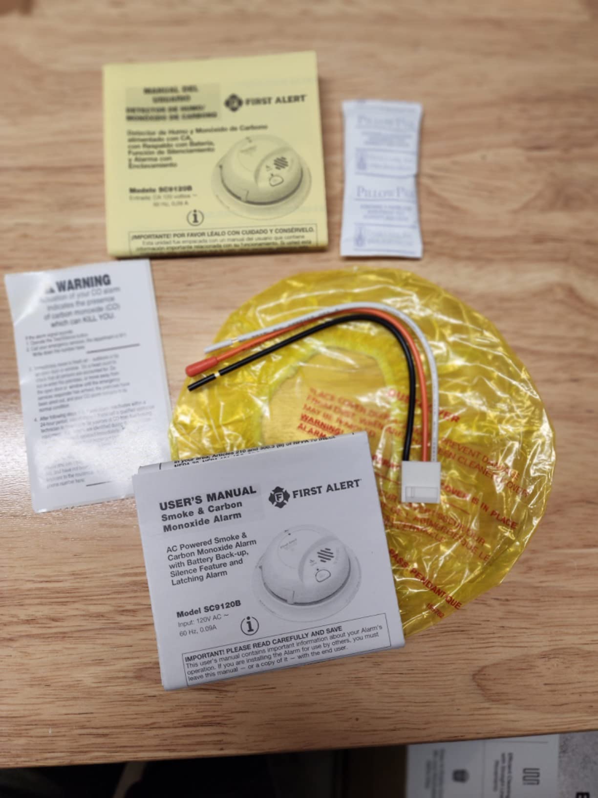 FIRST ALERT BRK SC9120FF Hardwired Smoke and Carbon Monoxide (CO) Detector with Battery Backup, 1 pack , White customer photo 2