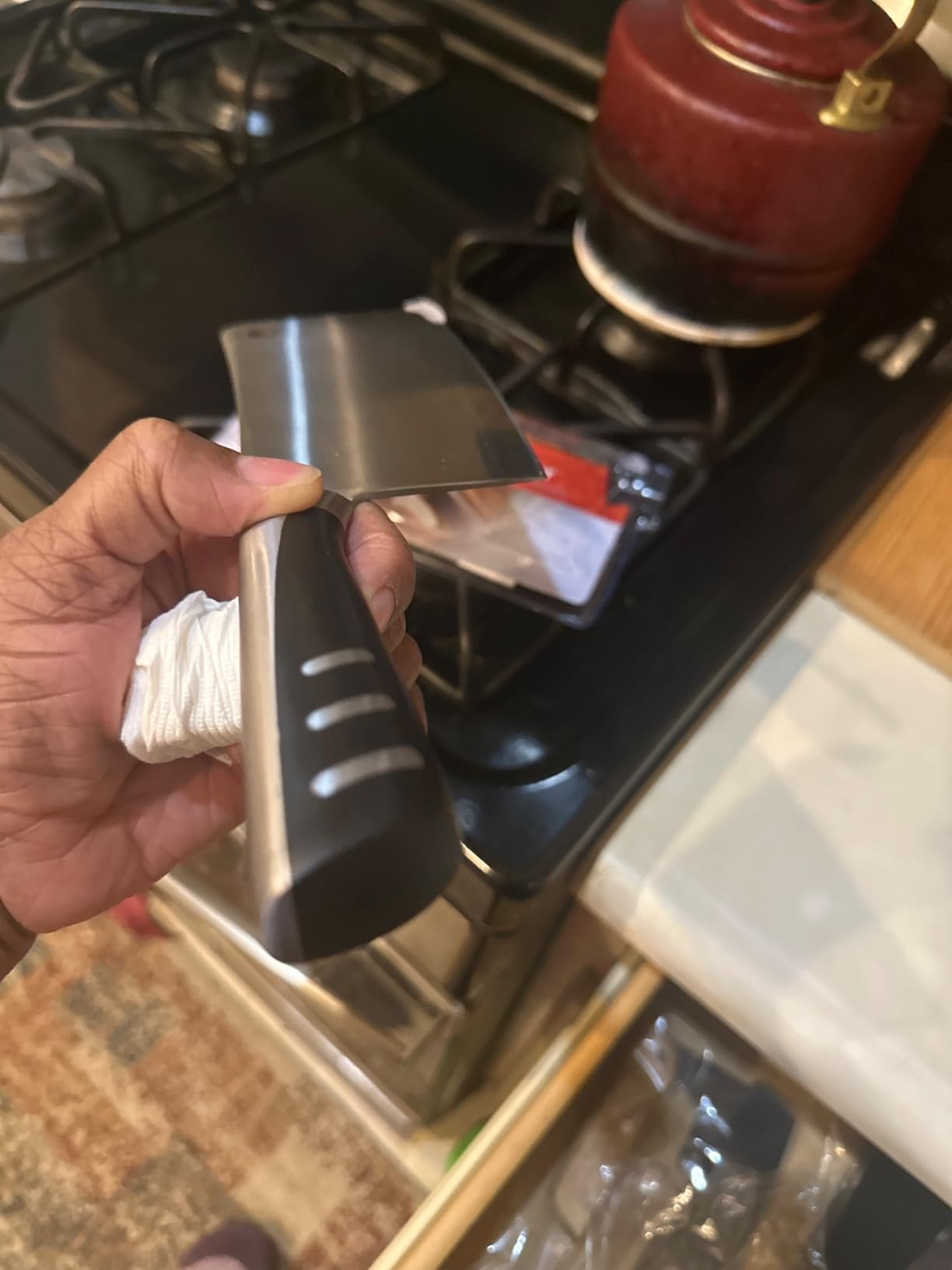Utopia Kitchen Meat Cleaver Knife 7 Inch Bone Chopper Stainless Steel customer photo 1