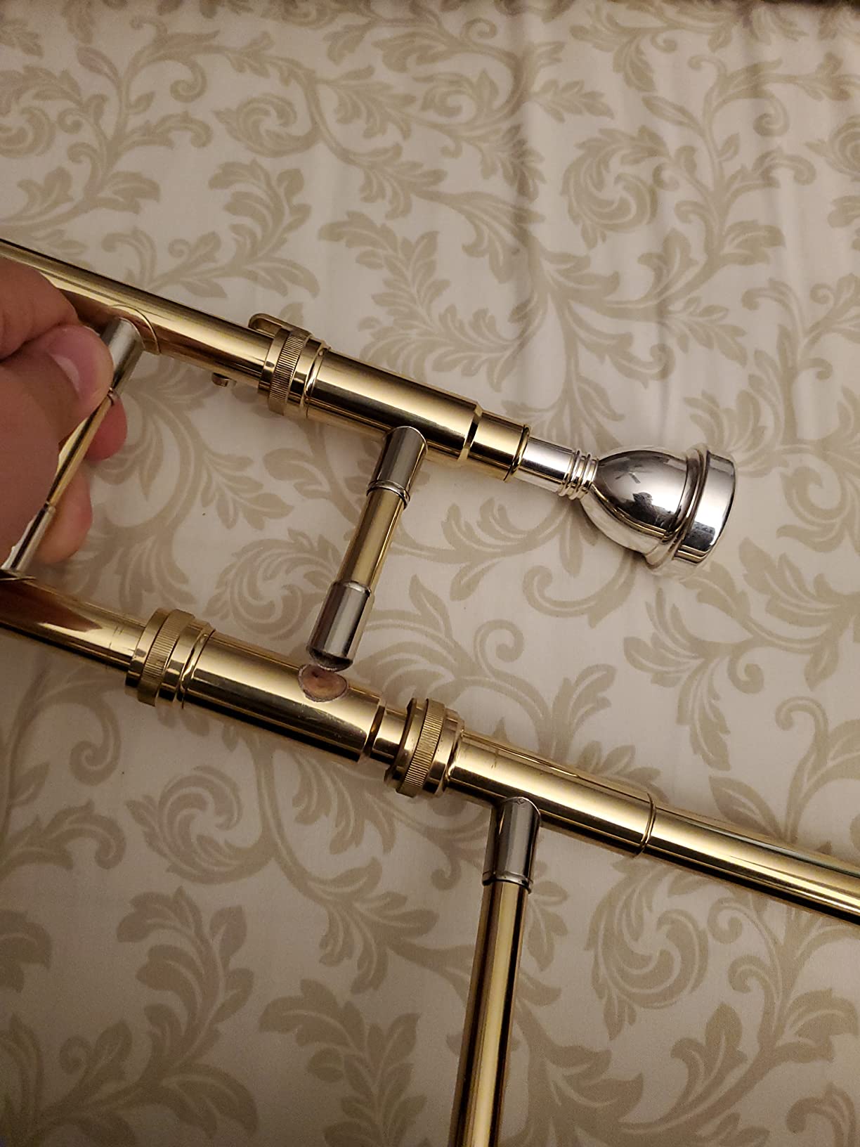 Glory GTD-2 B Flat Brass Trombone with Case & 12C Mouthpiece,Gold Finished,Tenor Trombone customer photo 1