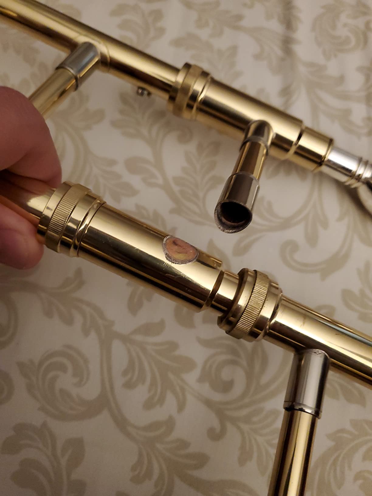 Glory GTD-2 B Flat Brass Trombone with Case & 12C Mouthpiece,Gold Finished,Tenor Trombone customer photo 2
