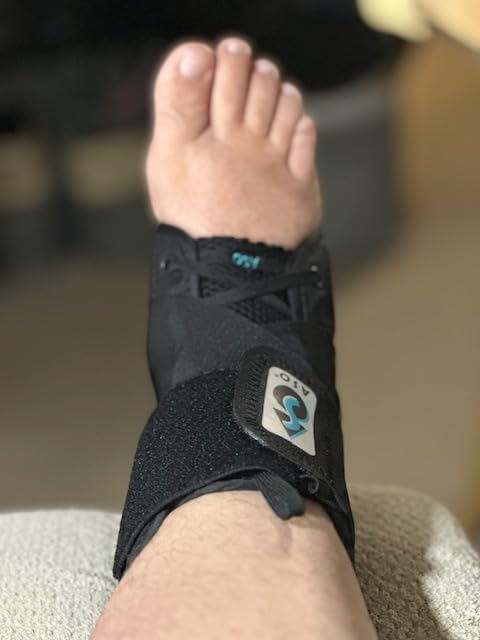 Med Spec ASO Ankle Stabilizer Lace Up Ankle Brace Sprain Support Black, MD customer photo 1