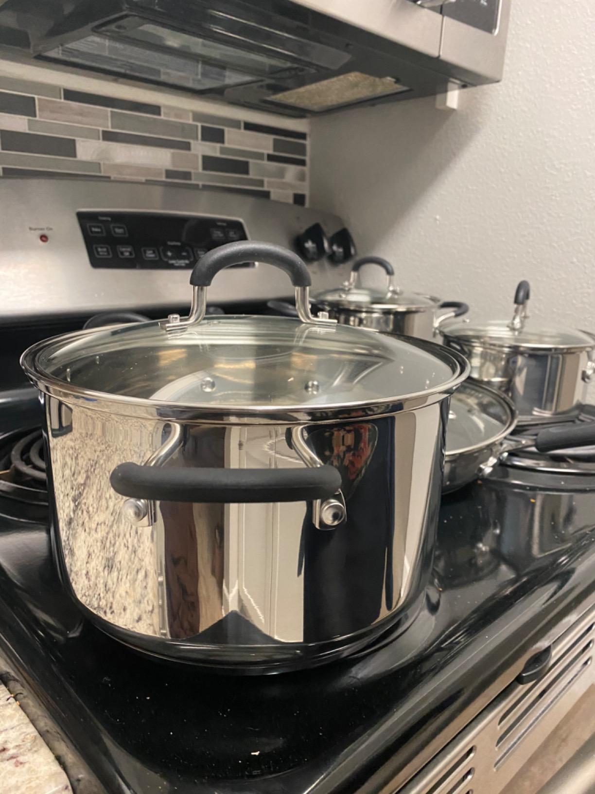Cook N Home Professional Stainless Steel Cookware Set, 10-Piece customer photo 1