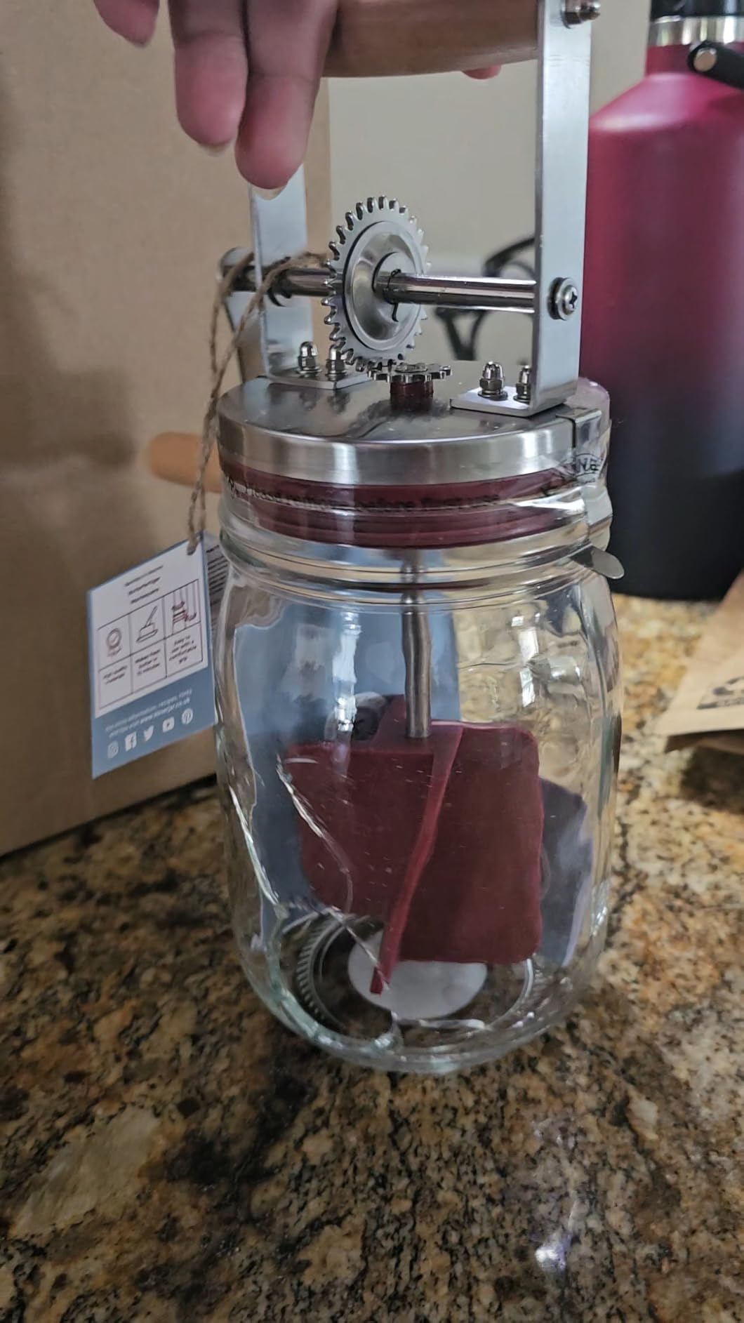 Kilner Vintage Glass Butter Churn; Delicious Homemade Butter in as Little as Ten Minutes; Large 34-Fluid Ounce Capacity Butter Churner, 1 EA customer photo 1