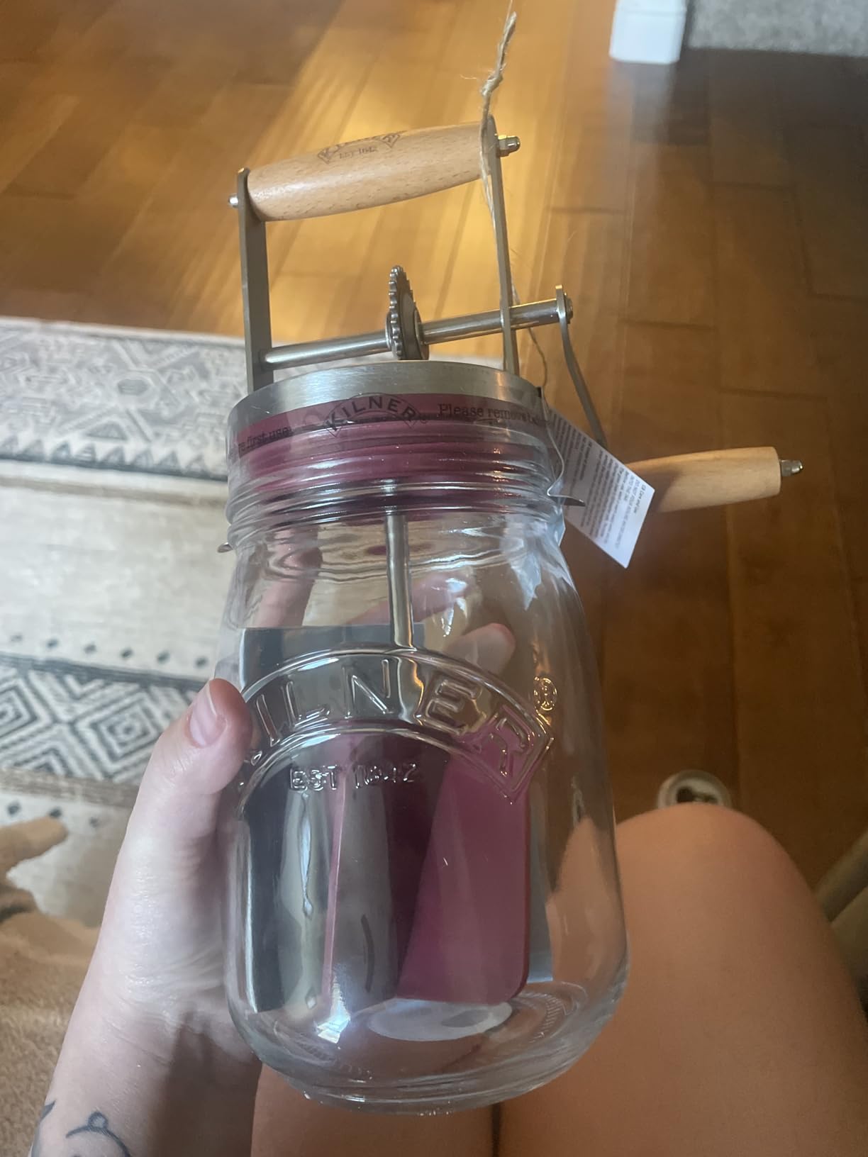 Kilner Vintage Glass Butter Churn; Delicious Homemade Butter in as Little as Ten Minutes; Large 34-Fluid Ounce Capacity Butter Churner, 1 EA customer photo 2