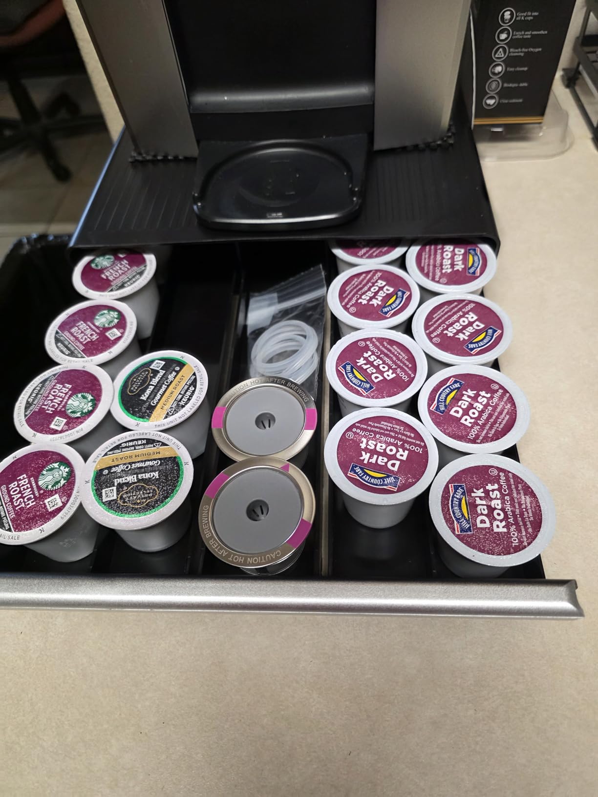 Mind Reader Single Serve Coffee Pod Drawer, 30 Pod Capacity, Countertop Organizer, 10.5