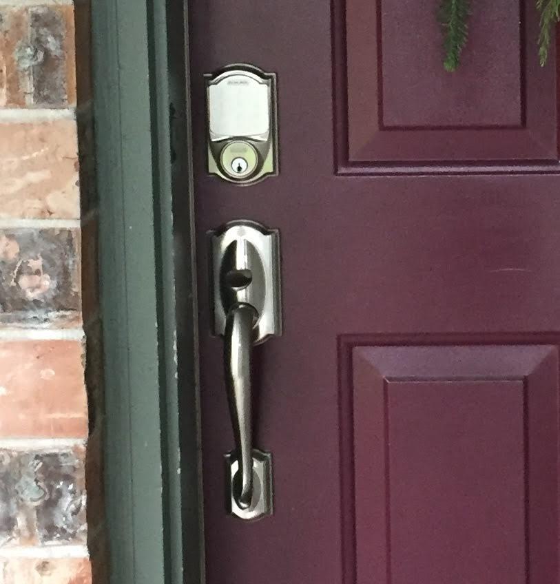 SCHLAGE BE479AA V CAM 619 Satin Nickel Sense Smart Deadbolt with Camelot Trim customer photo 2