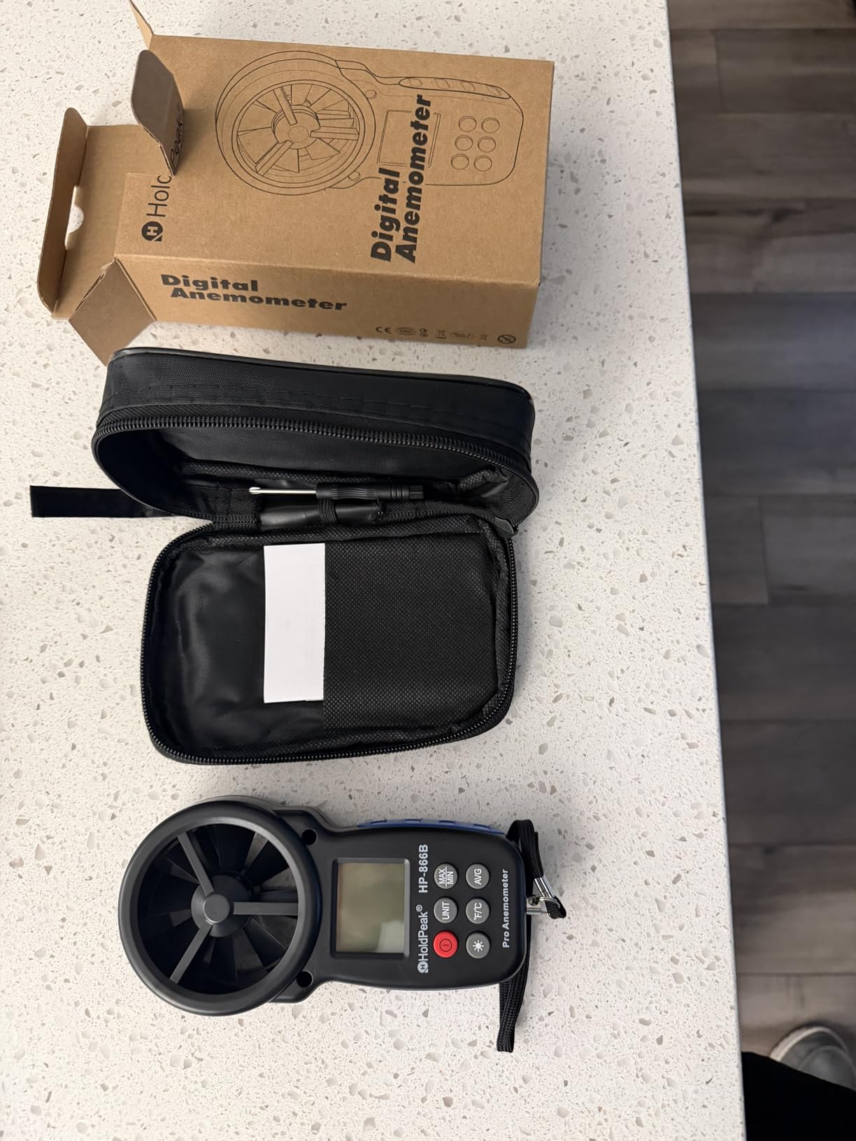HoldPeak 866B Digital Anemometer, Handheld Wind Speed CFM Meter customer photo 1