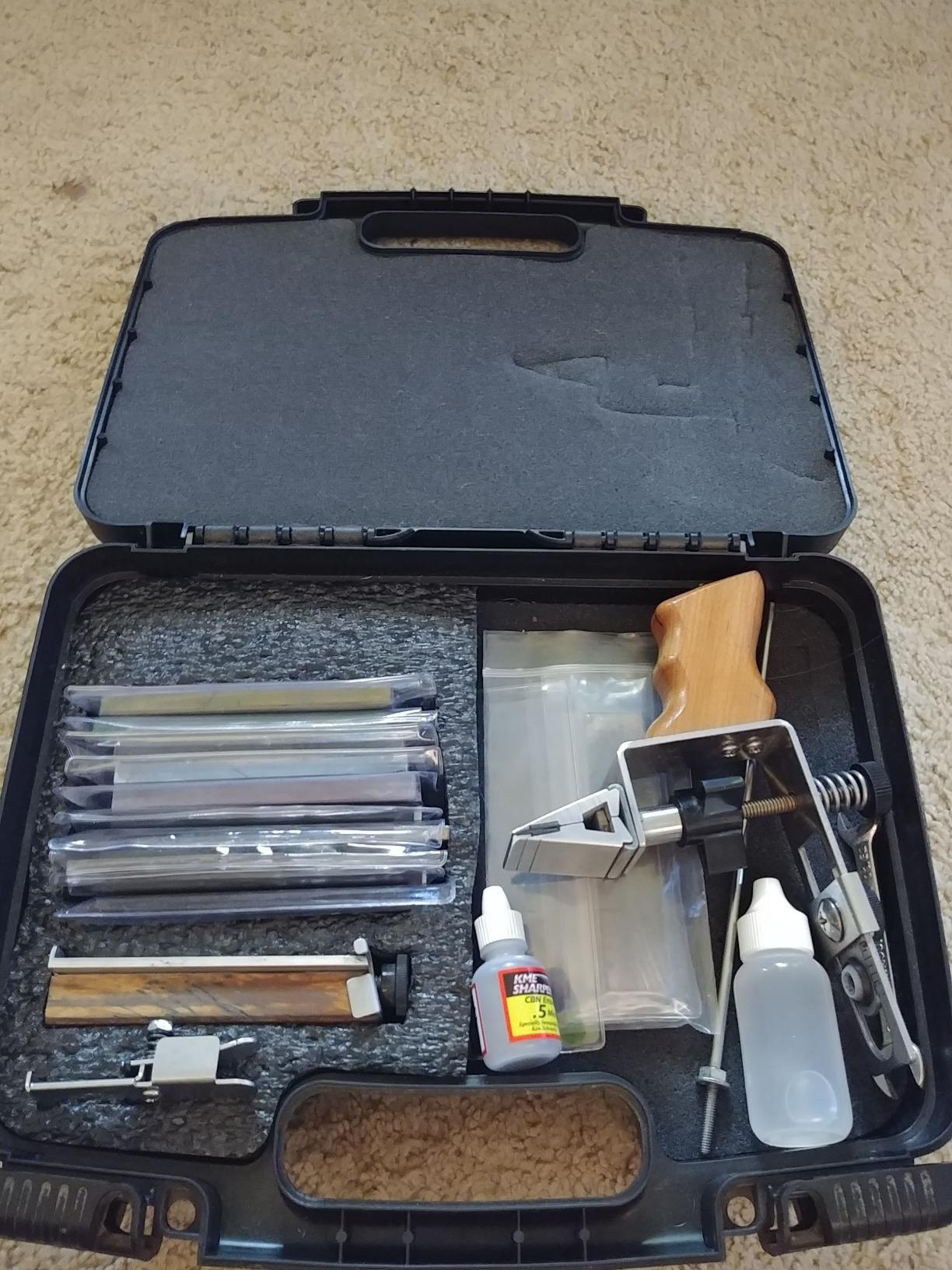 KME Precision Knife Sharpener System with 4 Gold Series Diamond Hones - Base Included customer photo 2