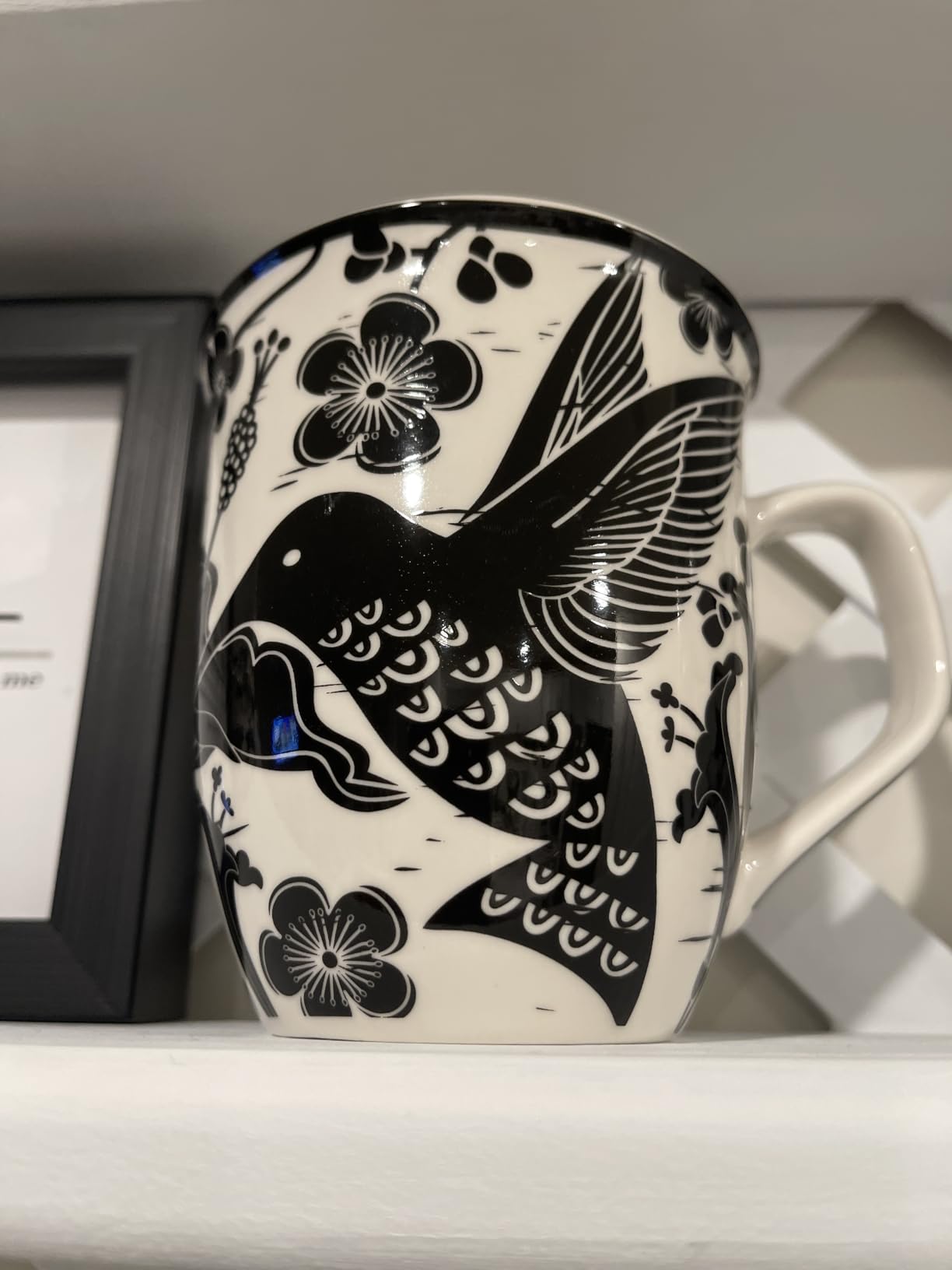 Karma Gifts 16 oz Black and White Boho Mug Dog - Cute Coffee and Tea Mug - Ceramic Coffee Mugs for Women and Men customer photo 2