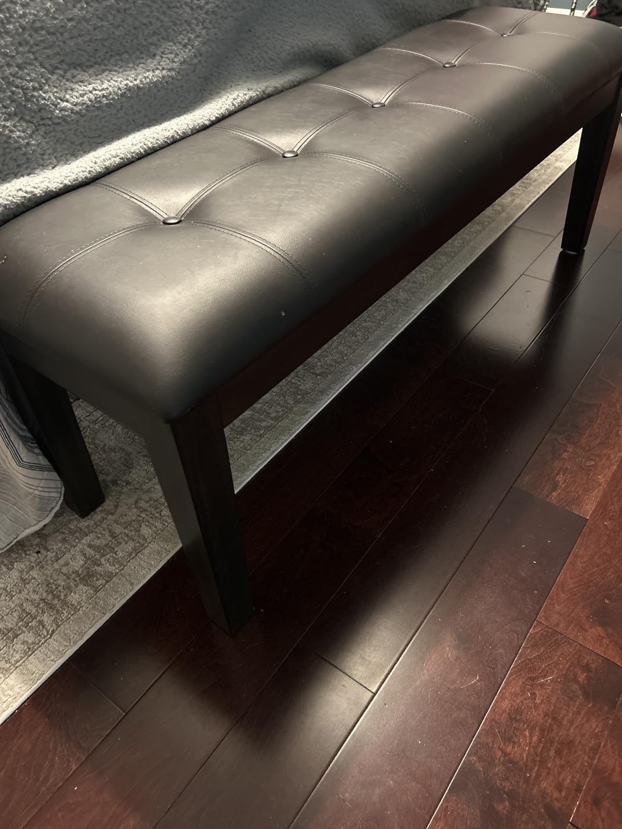 Signature Design by Ashley Haddigan 1-Piece Dining Bench, Faux Leather customer photo 2