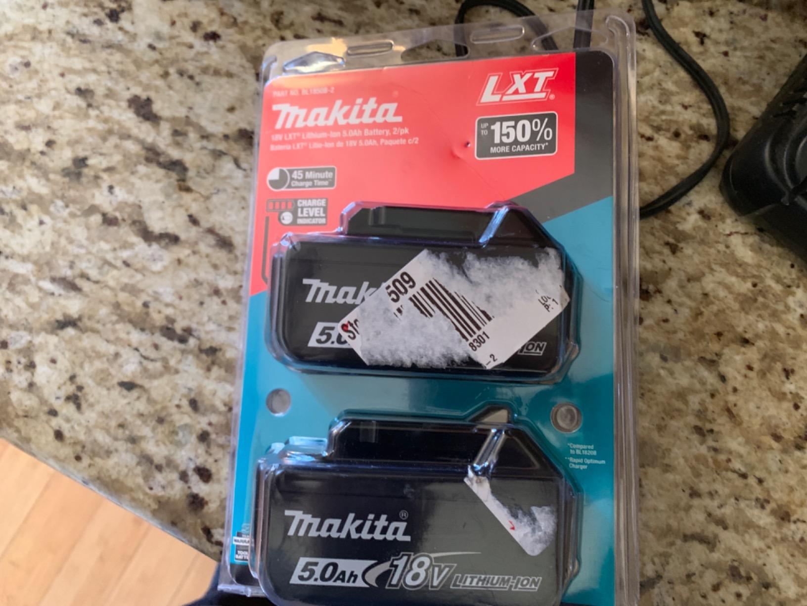 Makita BL1850B-2 18V LXT Lithium-Ion 5.0Ah Battery, 2/pk customer photo 1