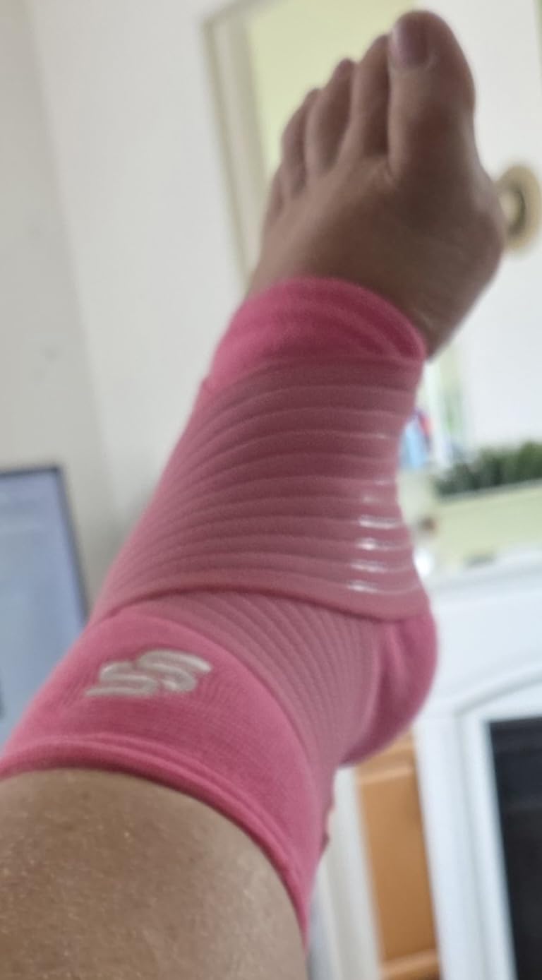 Sleeve Stars Ankle Brace Men & Women Support, Plantar Fasciitis, Adjustable Strap, Sprained Wrap, Compression Sleeve customer photo 1