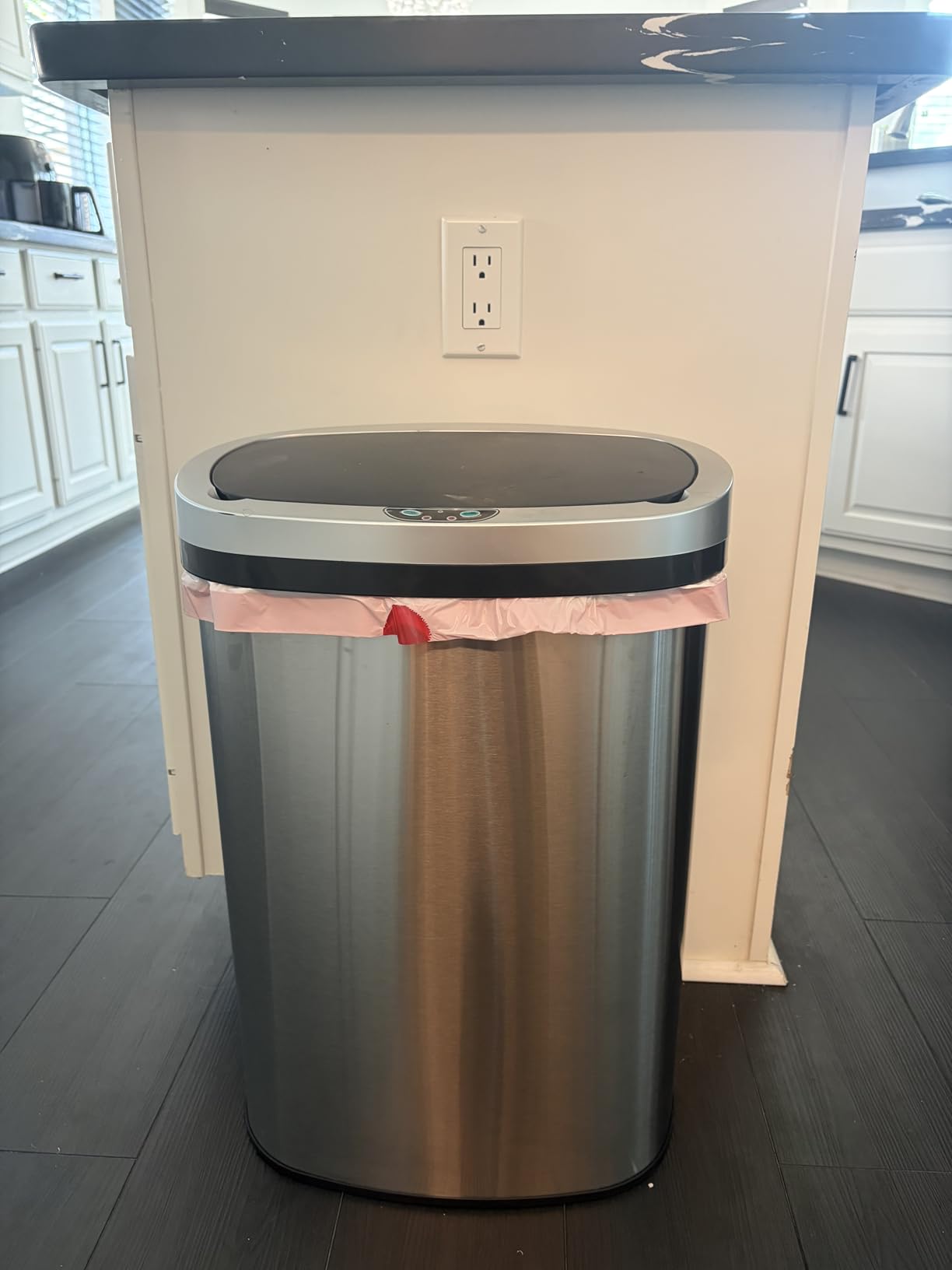 BestOffice | 13 Gallon Stainless Steel Trash Can with Lid | Steel customer photo 1