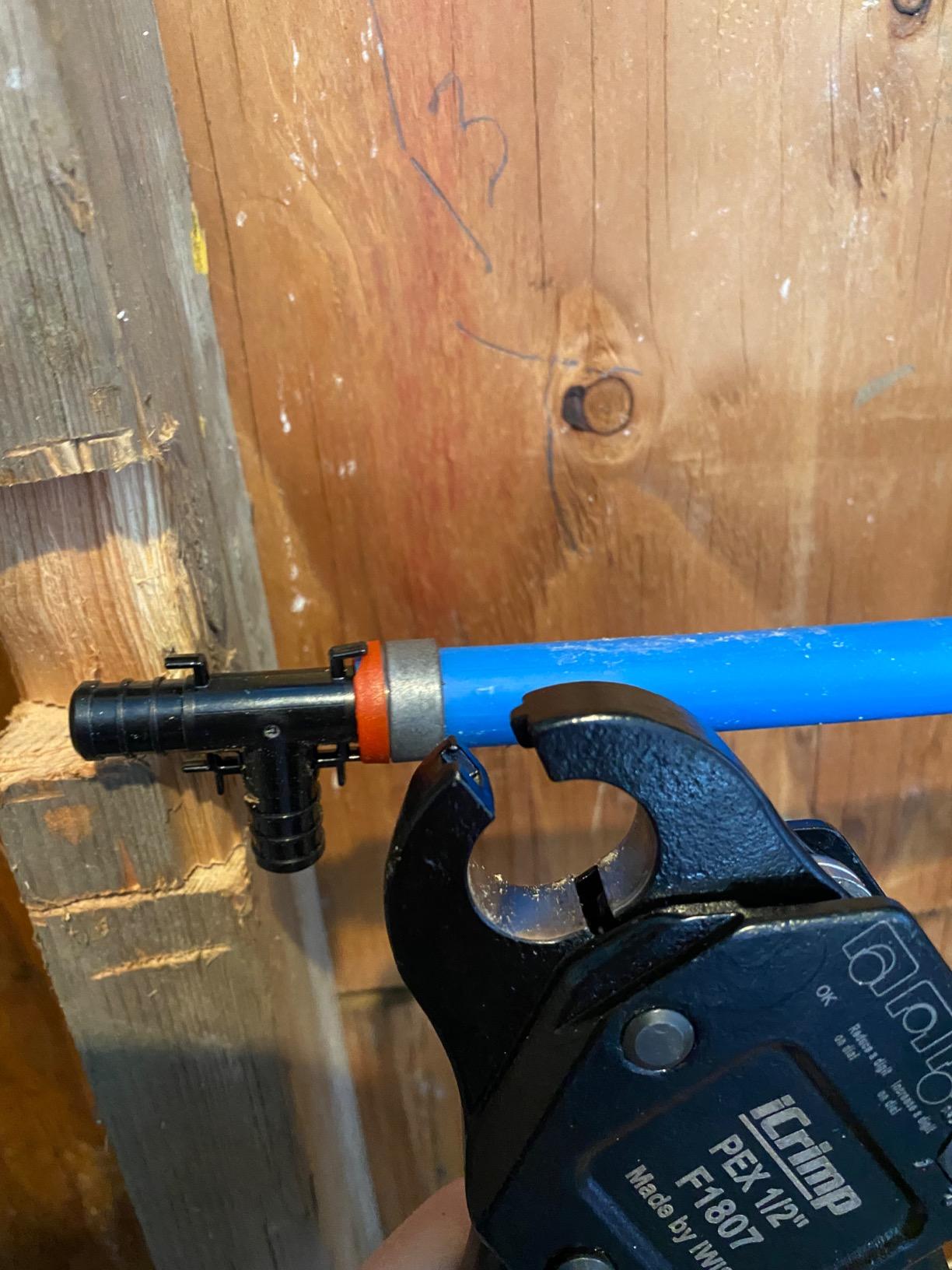 iCrimp Angle PEX Crimping Tool for 1/2-inch & 3/4-inch PEX Copper Crimp Rings and Barbed PEX Fitting, c/w PEX Tubing Cutter & Go/No-Go Gauge, Meets ASTM F1807 Standard PEX PlumbingTool customer photo 1