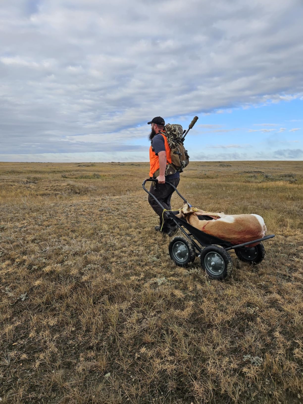 Hawk Crawler All-Terrain Multi-Use Deer Cart w/Dual Pivoting Axles, Black customer photo 2