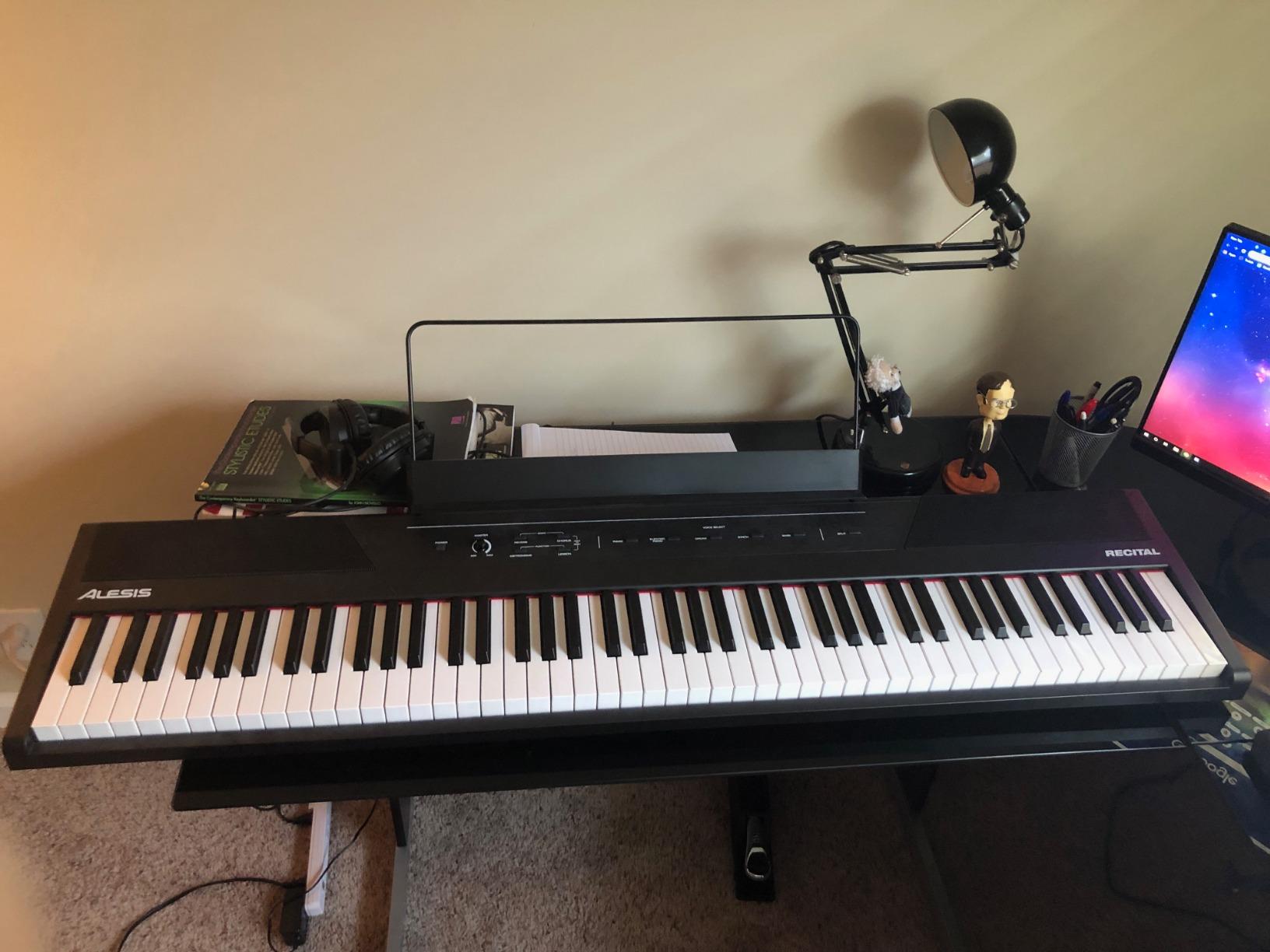 Alesis Recital Digital Piano 88-Key Semi-Weighted | For Beginners, Adjustable Touch Response, Lesson Mode, 20W Speakers customer photo 1