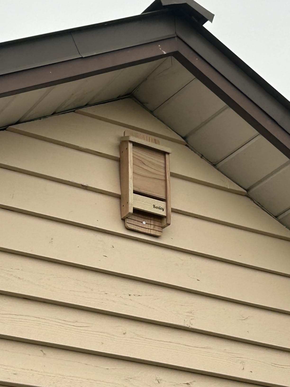 Bat House - Handcrafted Bat Box for Outside from Cedar Wood - One Chamber customer photo 1