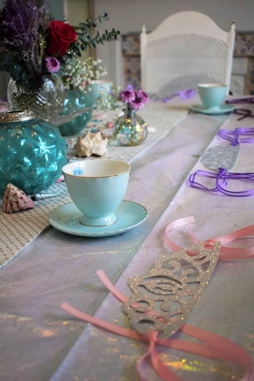 Jusalpha Blue Porcelain Tea Cup and Saucer Set customer photo 1