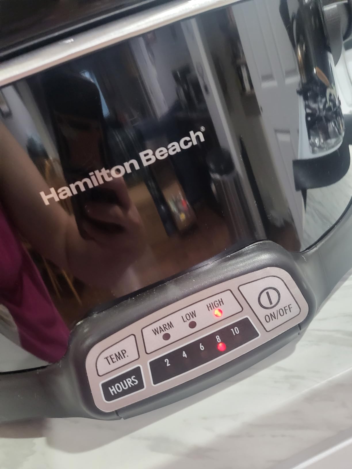 Hamilton Beach Portable 7 Quart Programmable Slow Cooker with Three Temperature Settings, Lid Latch Strap for Easy Travel, Dishwasher Safe Crock, Black (33474G) customer photo 2