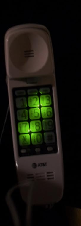 AT&T Trimline Corded Phone, No AC Power Needed, Extra Large Buttons, Visual Ringer, Lighted Keypad, 10-Number Speed Dial, Wall Mountable, White | 213 customer photo 2