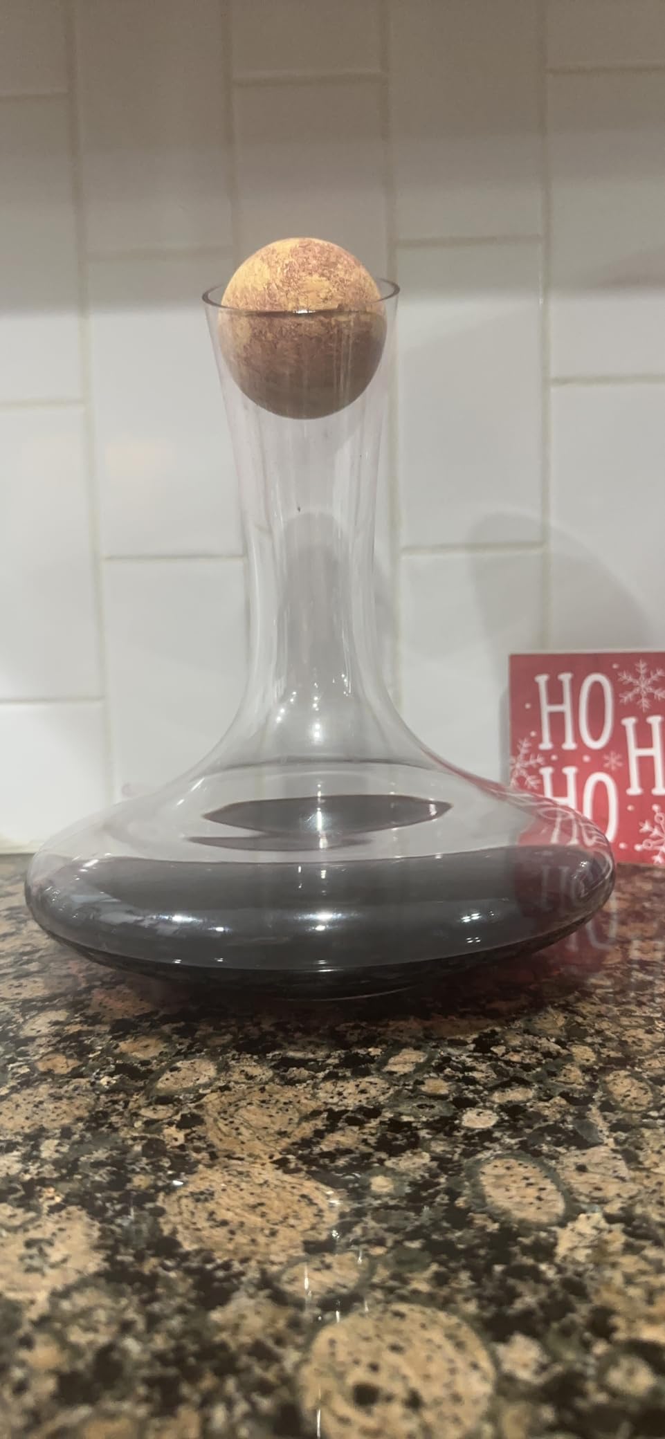 Wine Decanter & Accessories (Cork Stopper + Cleaning Beads) - 100% Lead-Free Crystal Wine Carafe – Unique Gift Idea customer photo 1