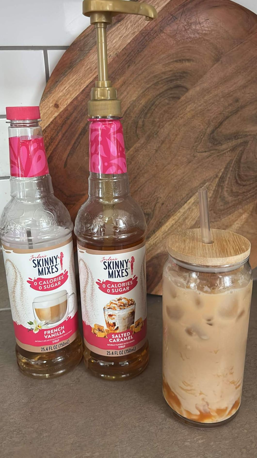 Jordan's Skinny Mixes Salted Caramel Coffee Syrup, 25.4 fl oz customer photo 2