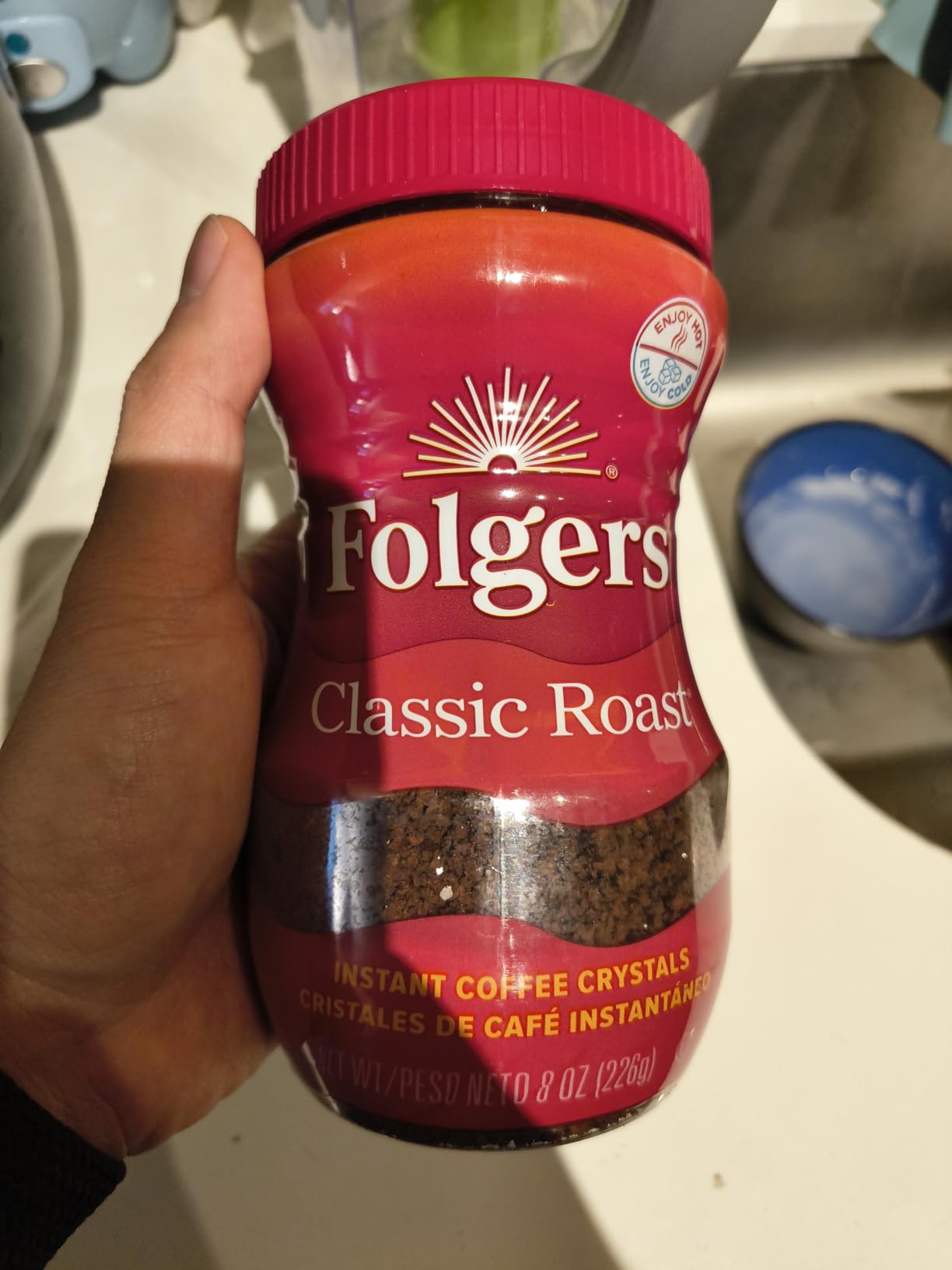 Folgers Classic Roast Instant Coffee, 8 Oz. Jar customer photo 1