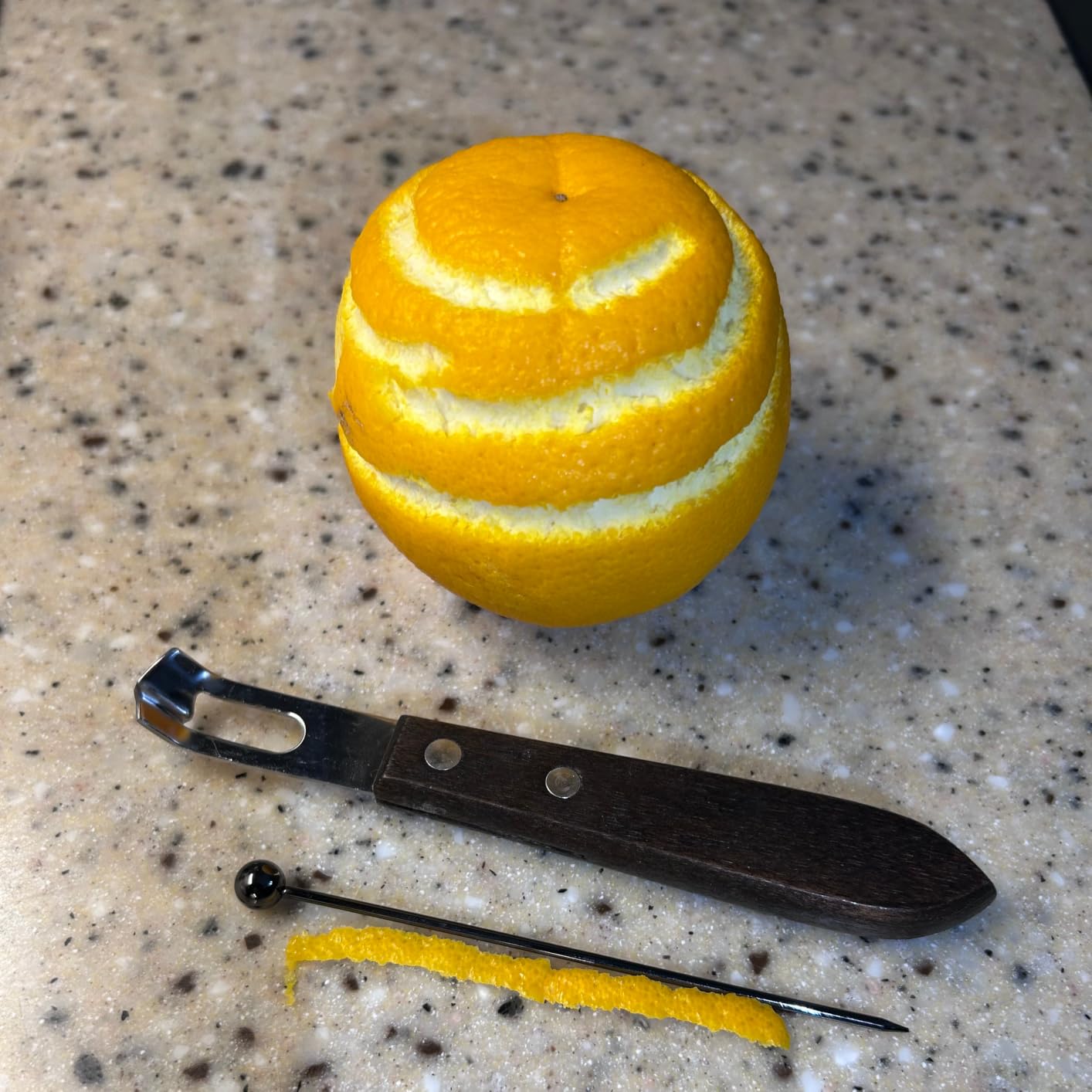 Viski Channel Knife, Citrus Zester and Orange Peeler Tool, Walnut Wood and Stainless Steel Bar Tool for Cocktail Garnishes, Perfect for Home Bars, Craft Cocktails and Bartender Gifts, Set of 1 customer photo 1
