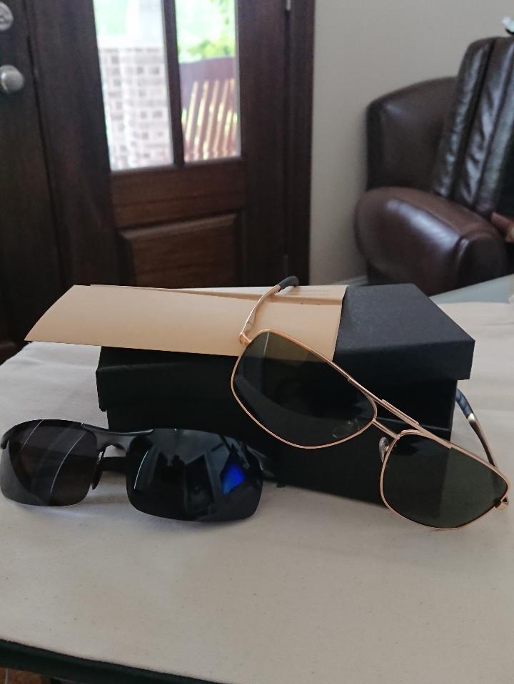 SUNGAIT Ultra Lightweight Rectangular Polarized Sunglasses Men UV400 Protection customer photo 2