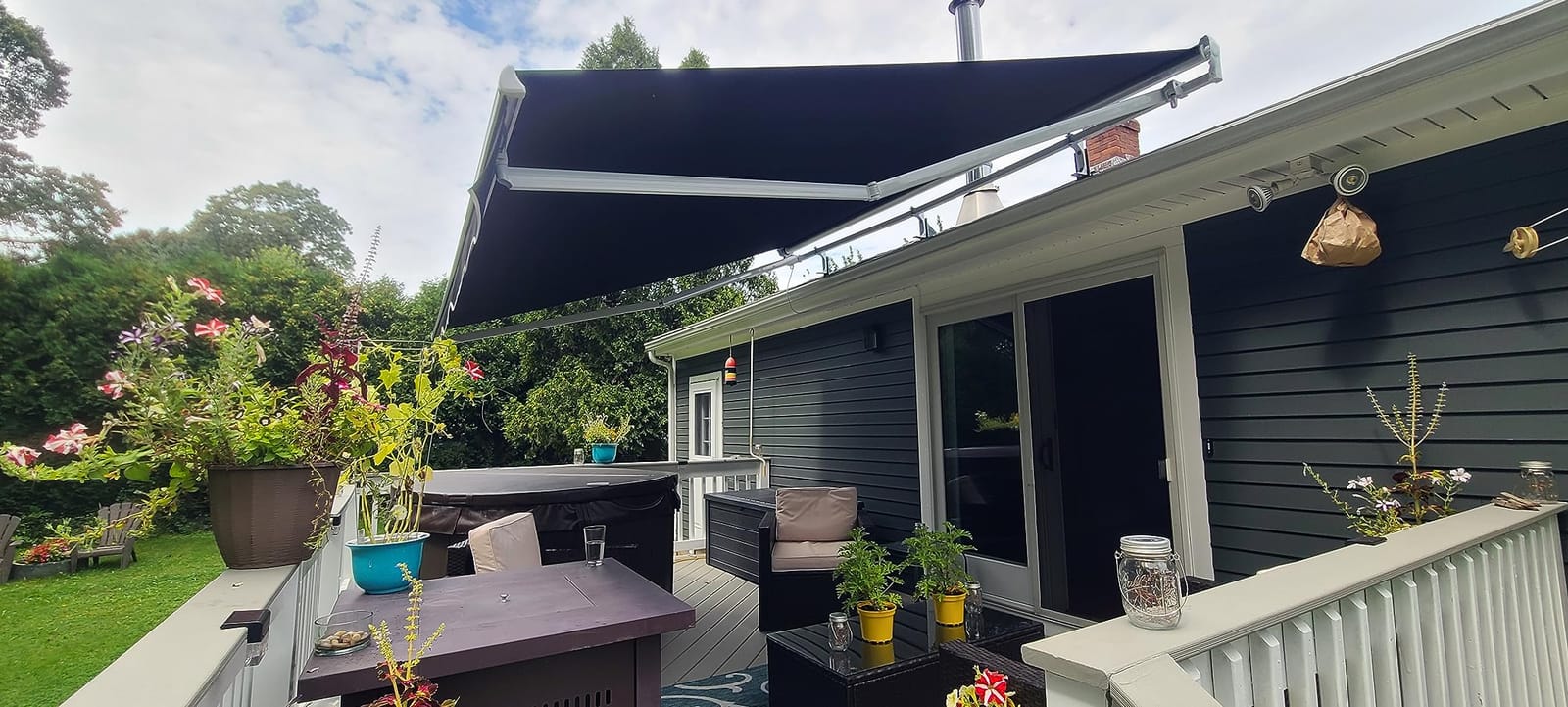 ADVANING 12'x10' MOTORIZED Patio Retractable Awning | LUXURY Series | PREMIUM Quality, 100% Solution-Dyed European Acrylic UV Sun Shade, Color: Khaki, EA1210-A100H2 customer photo 1