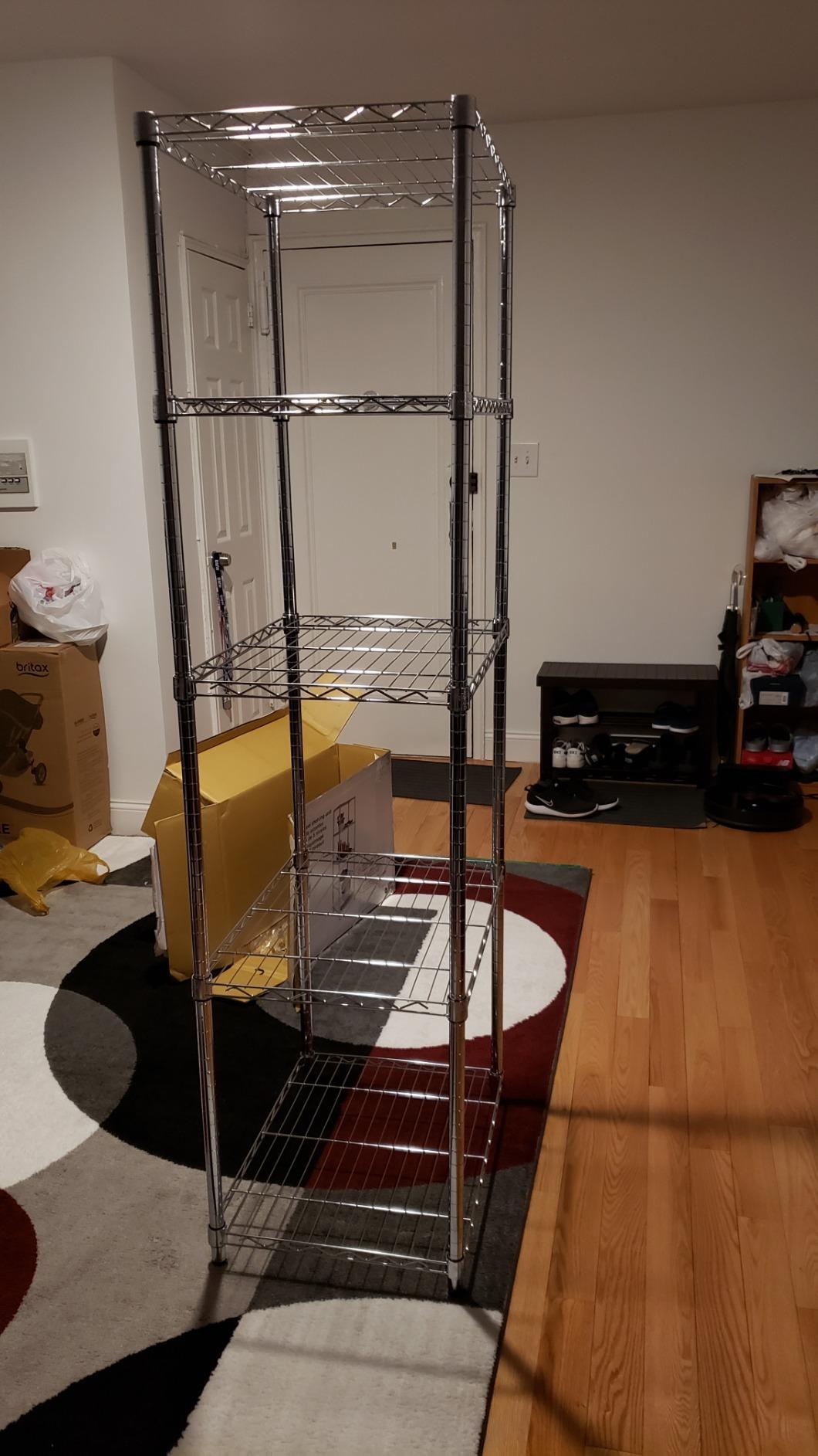 5-Tier Deep Shelf, 250 lb/Shelf, NSF, Chrome, 24x18x72 in customer photo 1