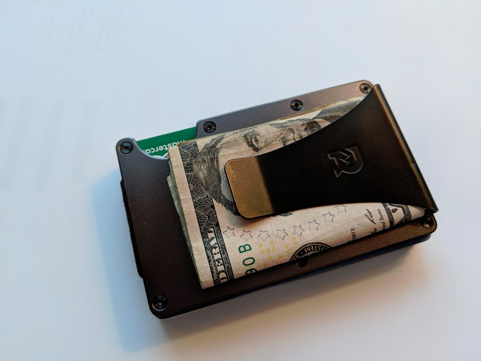 The Ridge Wallet for Men - Slim Minimalist Compact Wallet and Card Holder, RFID Protected Front Pocket Wallets for Men with Integrated Money Clip (Gunmetal Titanium) customer photo 1