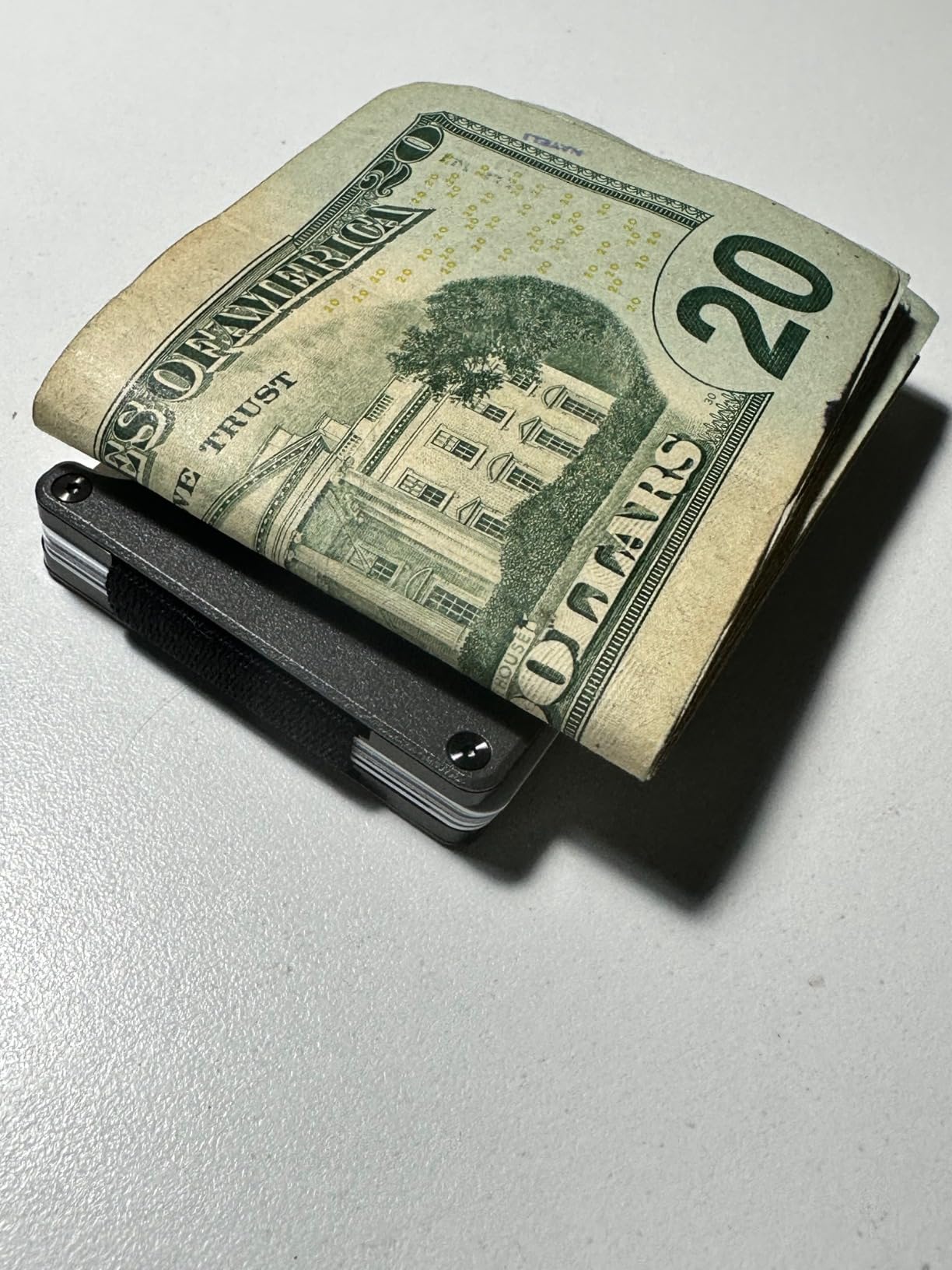 The Ridge Wallet for Men - Slim Minimalist Compact Wallet and Card Holder, RFID Protected Front Pocket Wallets for Men with Integrated Money Clip (Gunmetal Titanium) customer photo 2